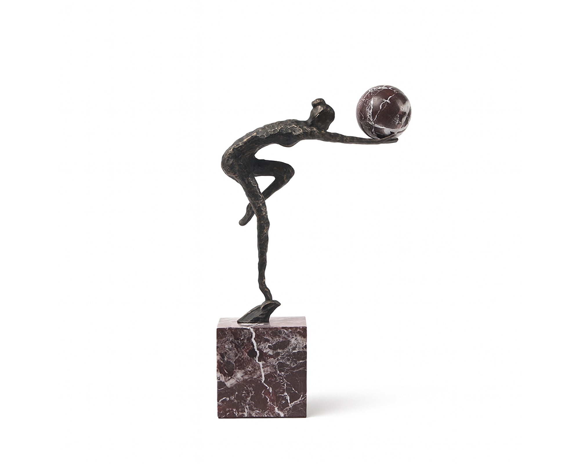 Selene Sculpture - Dark Bronze/Marble