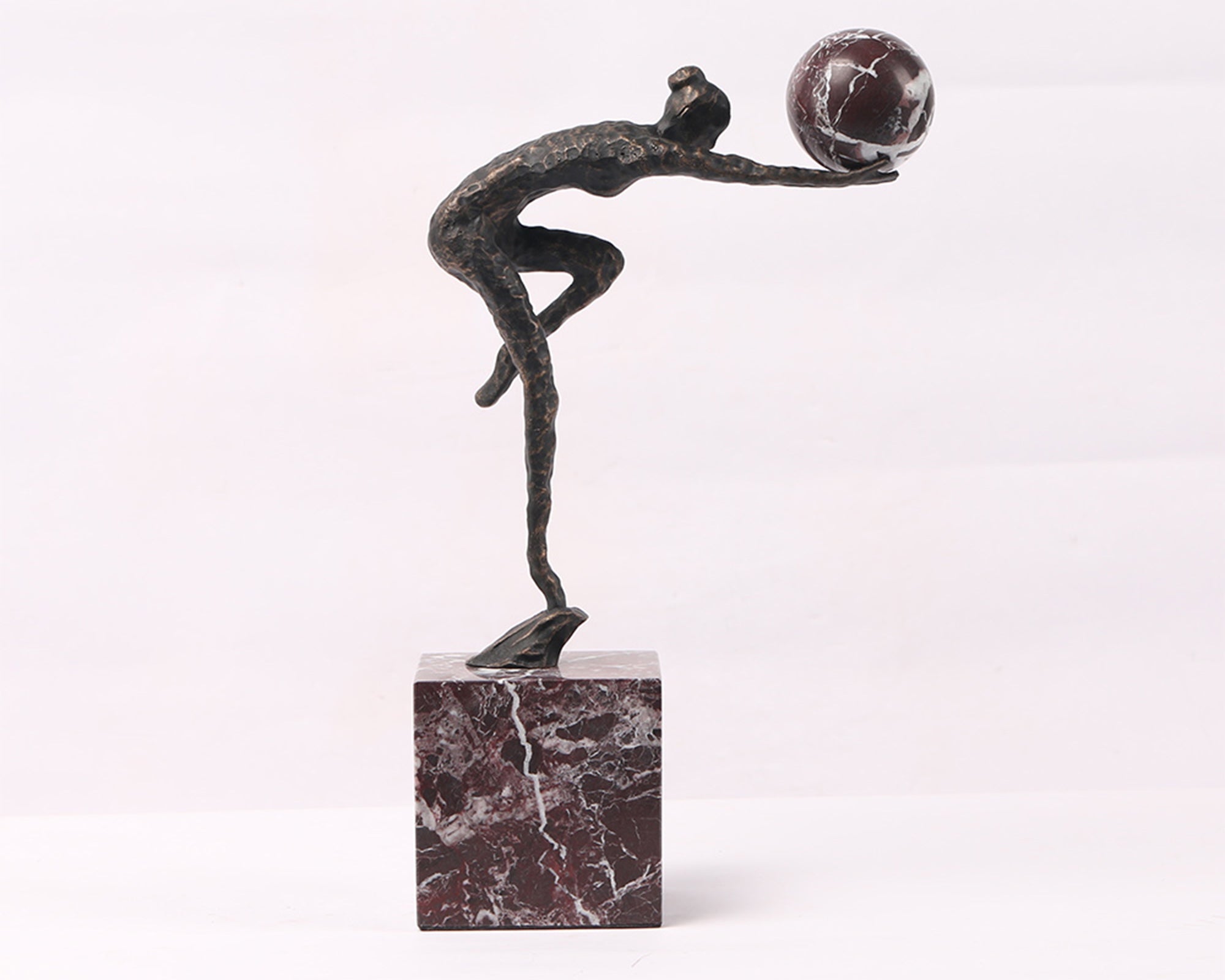 Selene Sculpture - Dark Bronze/Marble