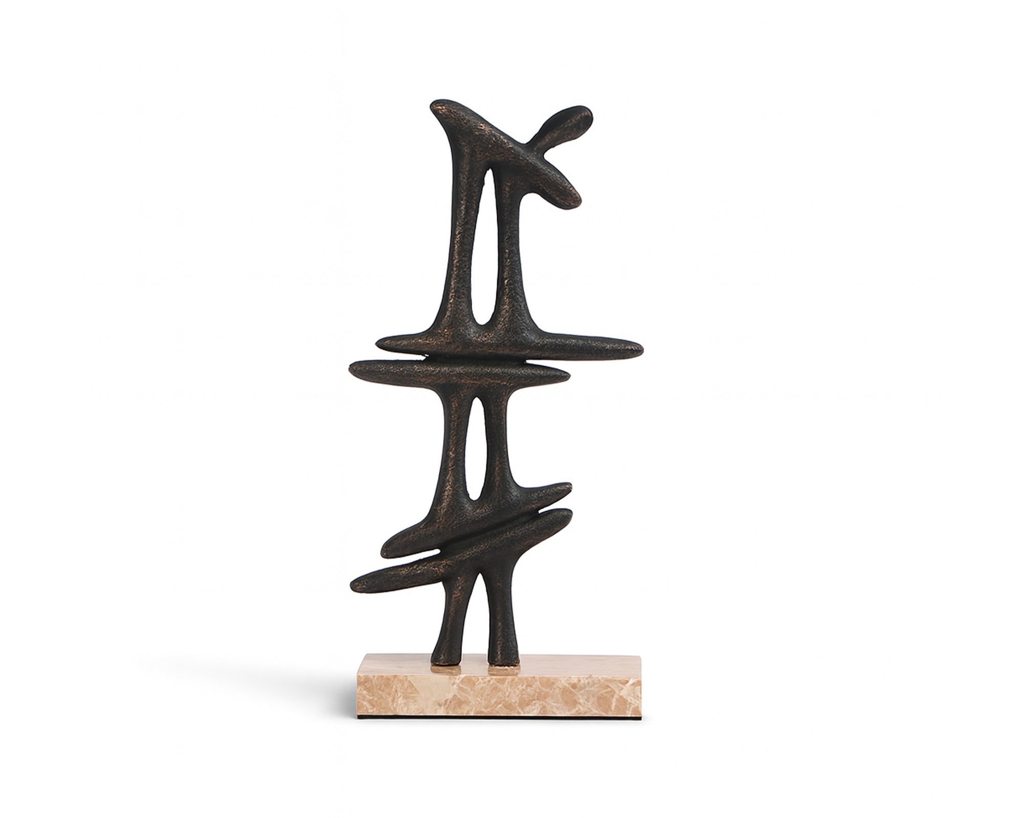 Janua Sculpture - Dark Bronze/Marble