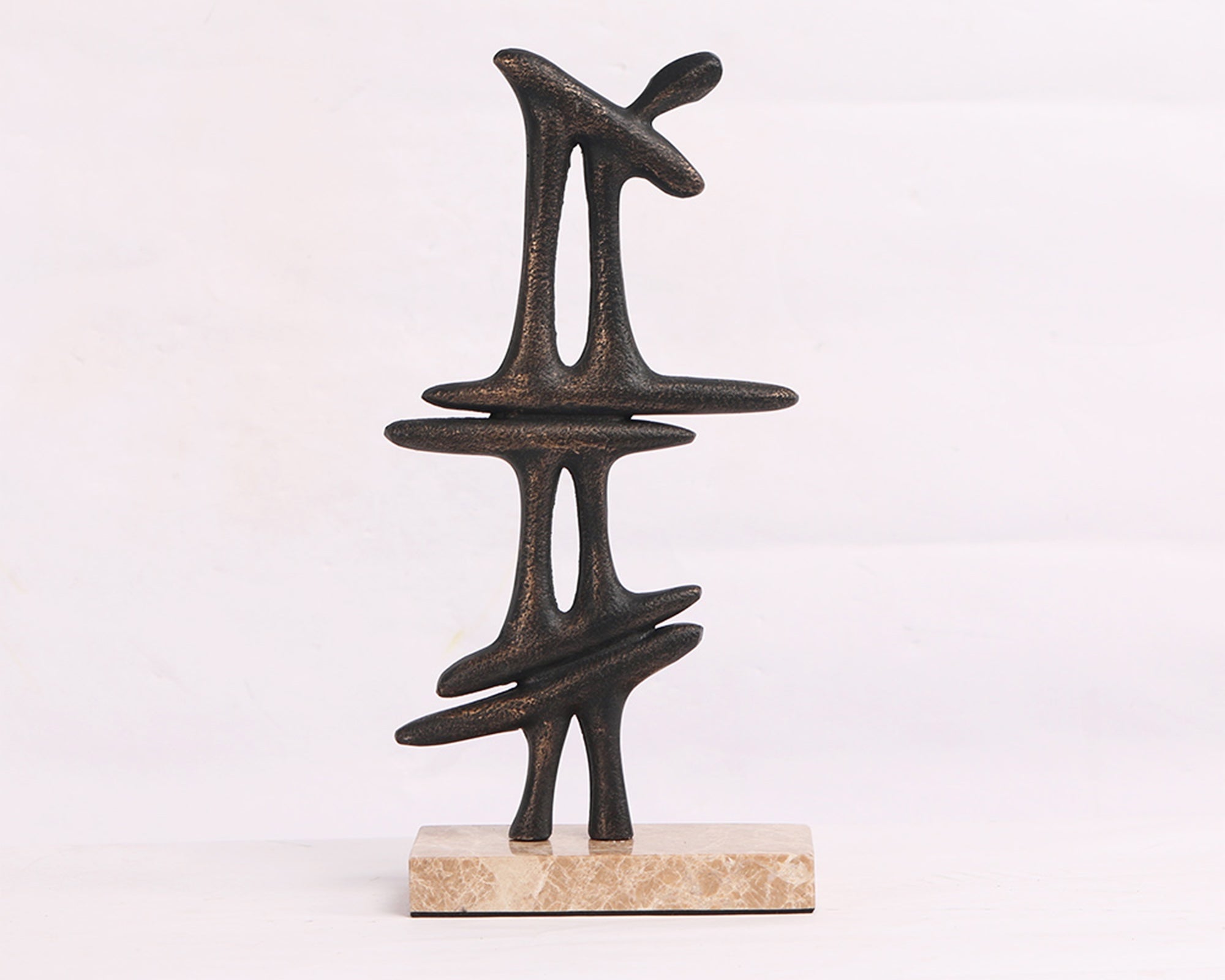 Janua Sculpture - Dark Bronze/Marble