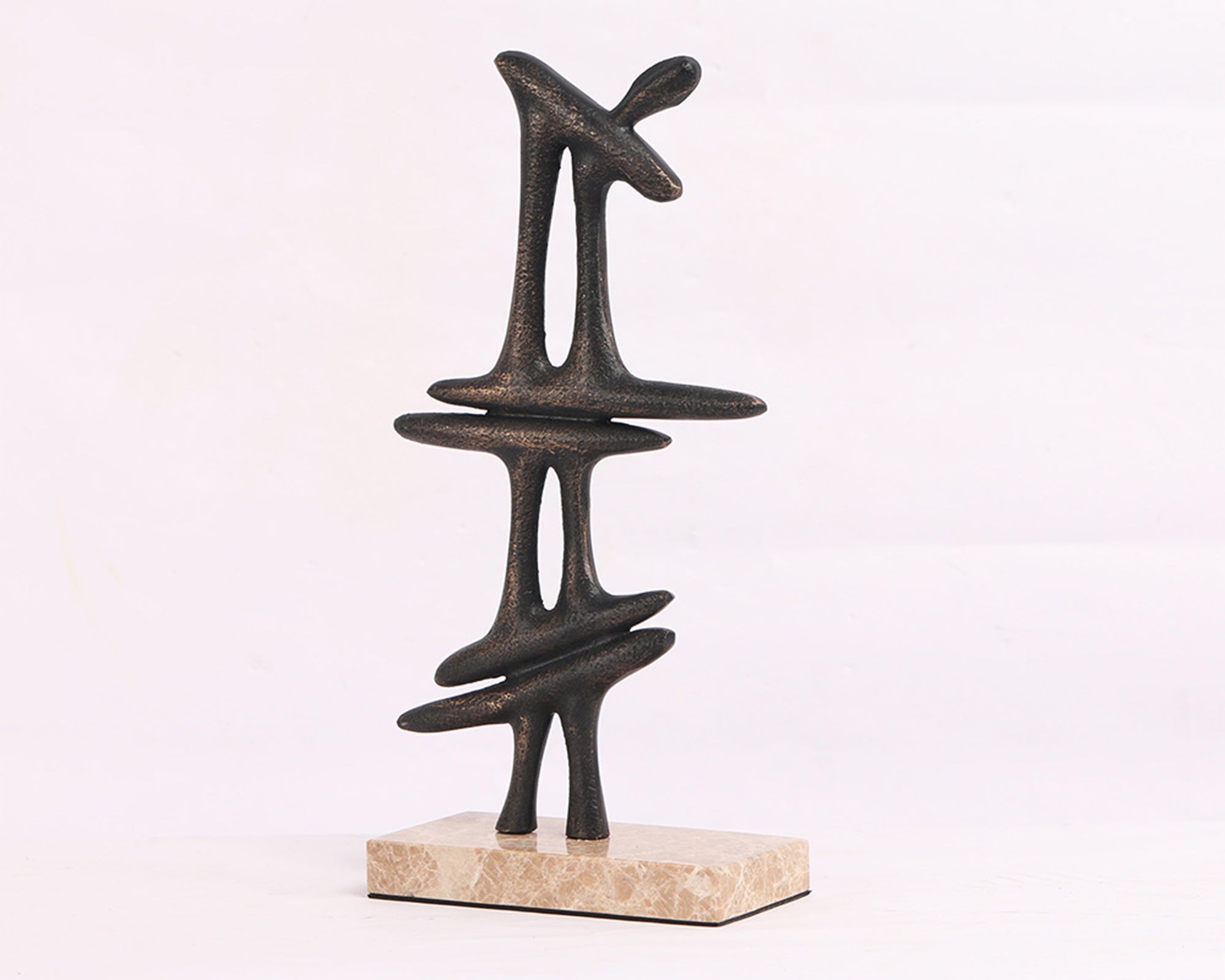 Janua Sculpture - Dark Bronze/Marble