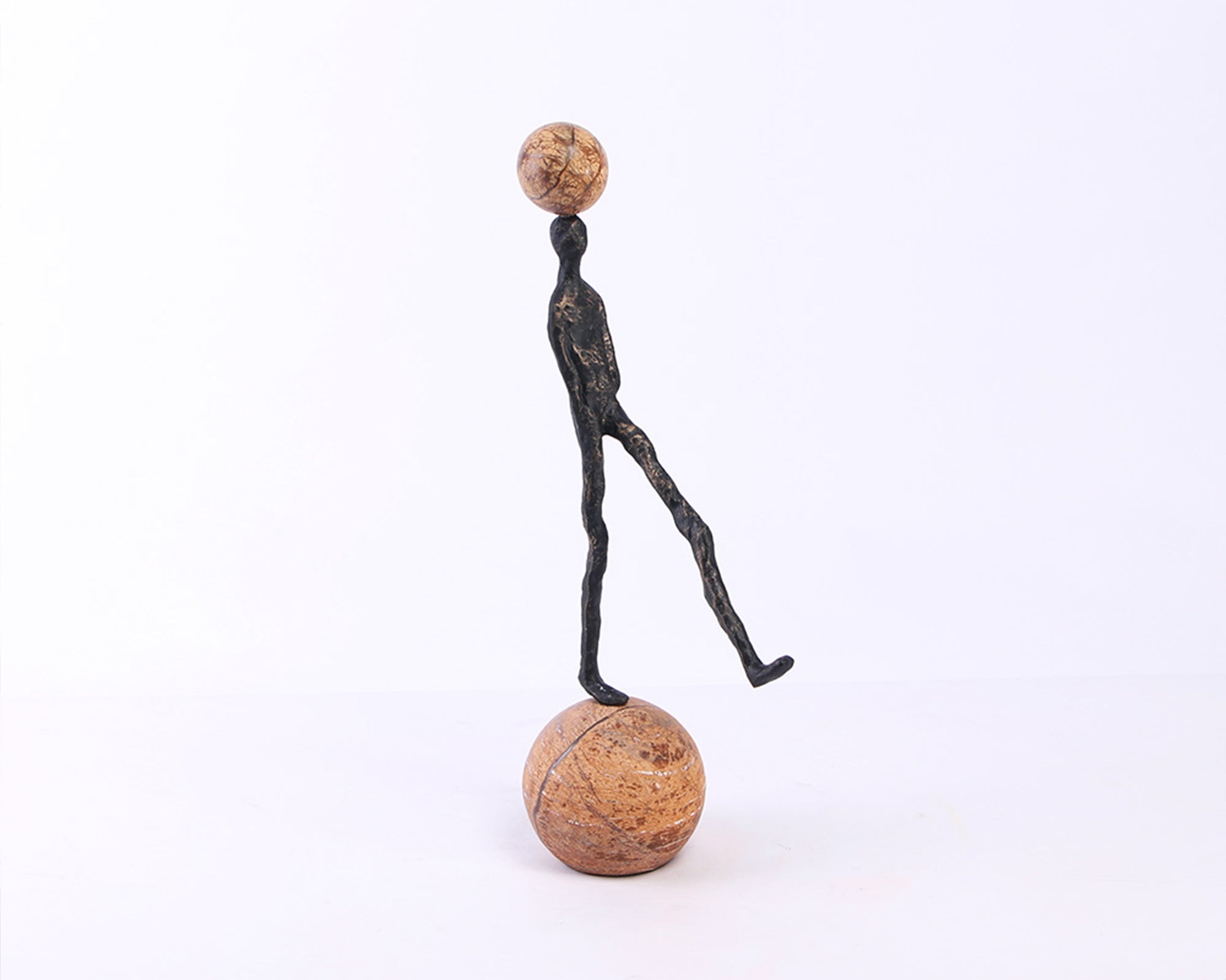 Motus Sculpture - Dark Bronze/Marble