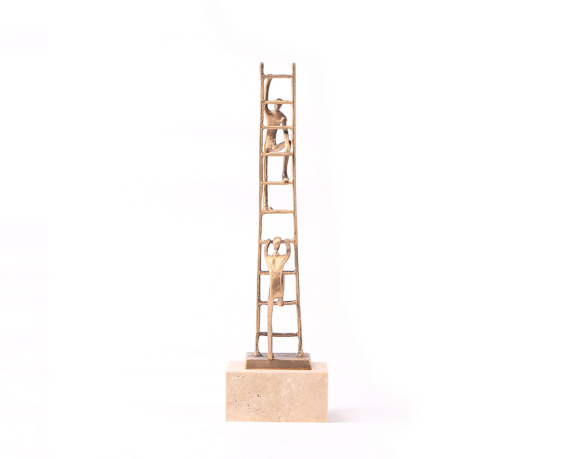 Ascensus Sculpture - Golden Bronze/Marble