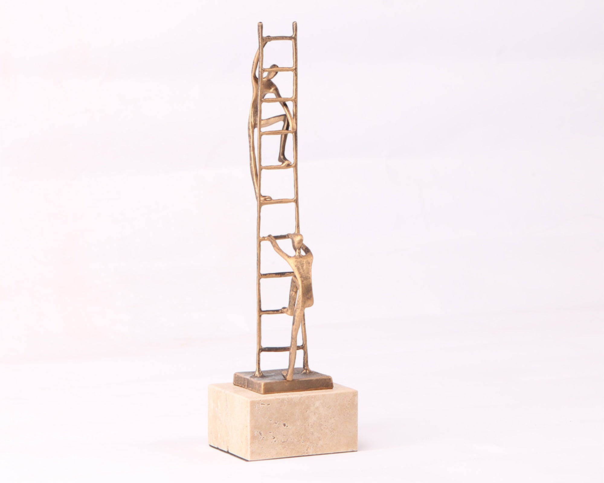 Ascensus Sculpture - Golden Bronze/Marble