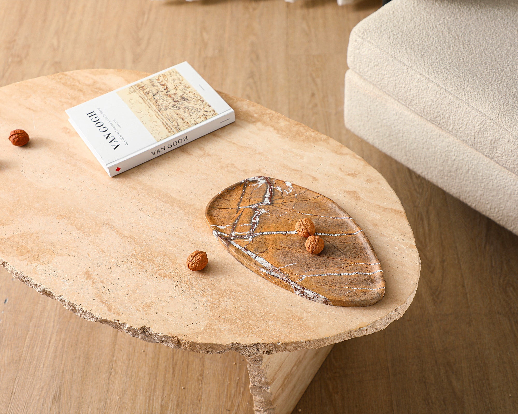 Miso Stone Marble Dish - Coffee