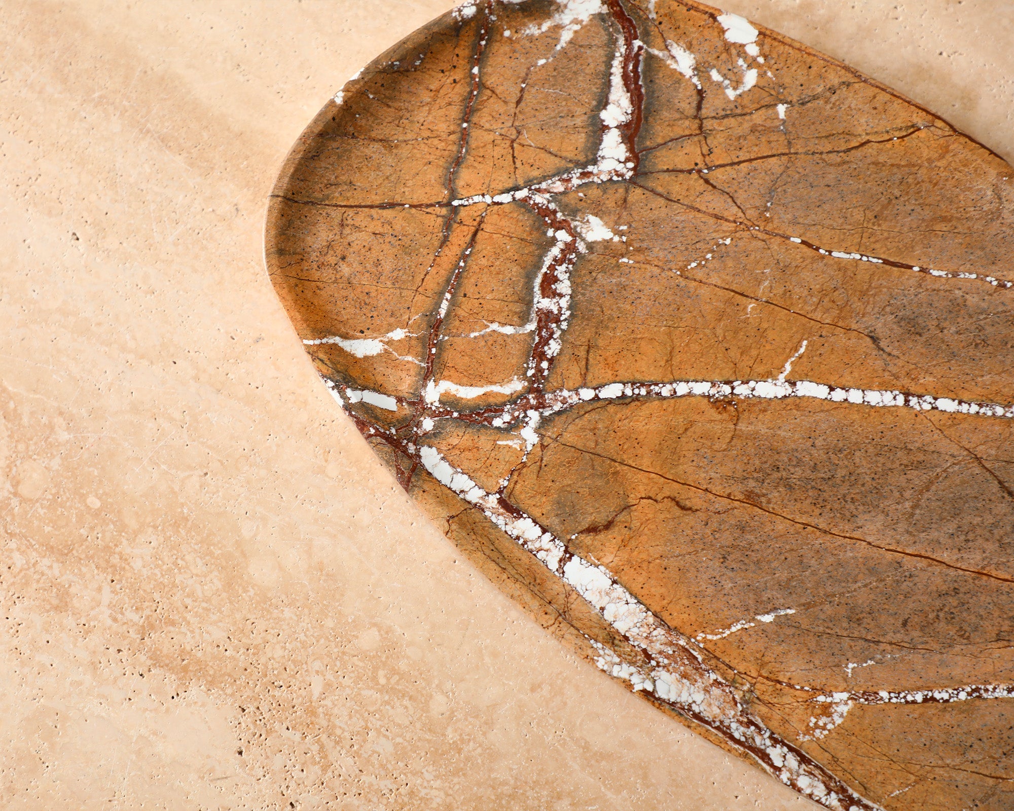 Miso Stone Marble Dish - Coffee