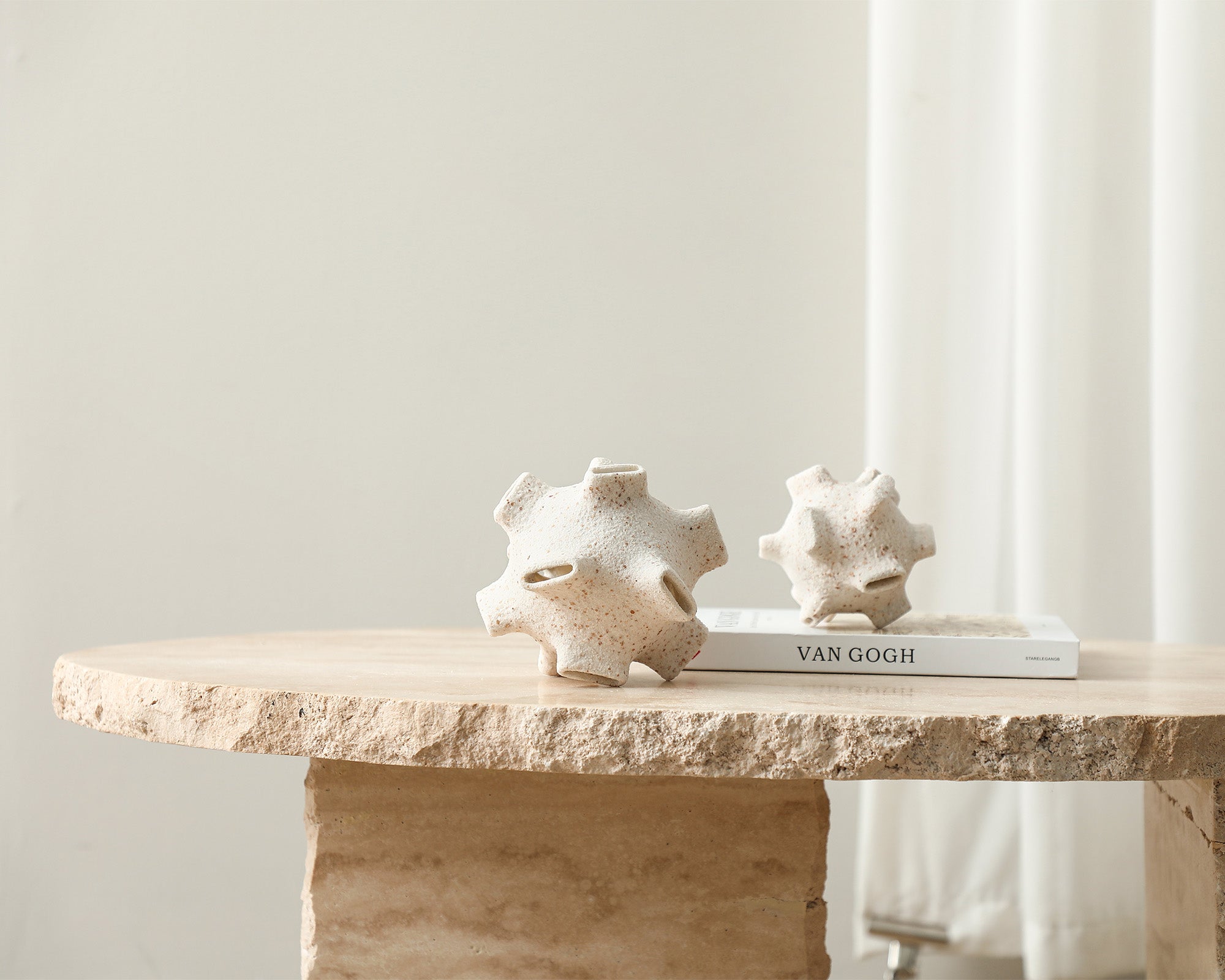 Orb Sculpture Large - Ivory Resin