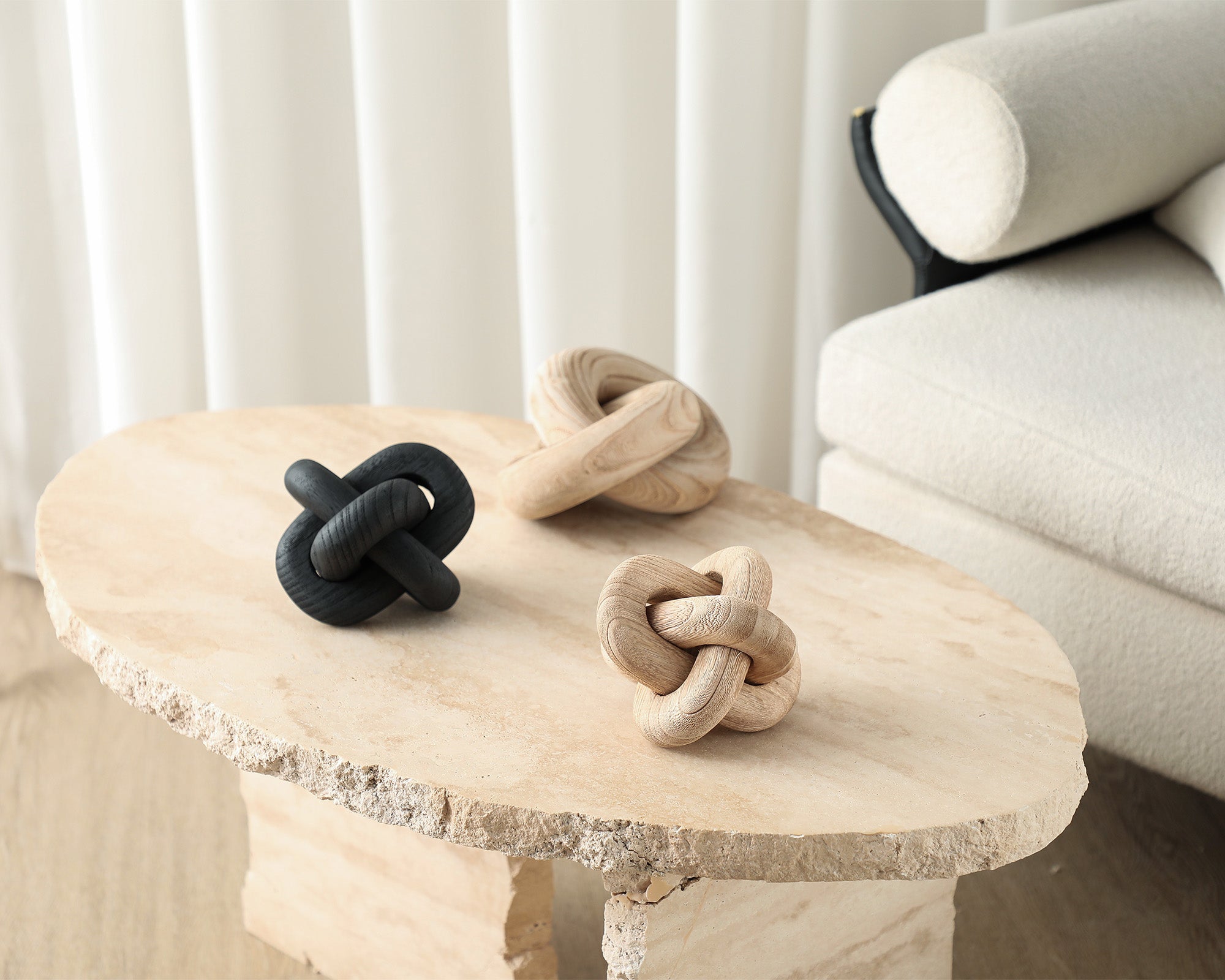 Buckle Wood Sculpture - Black