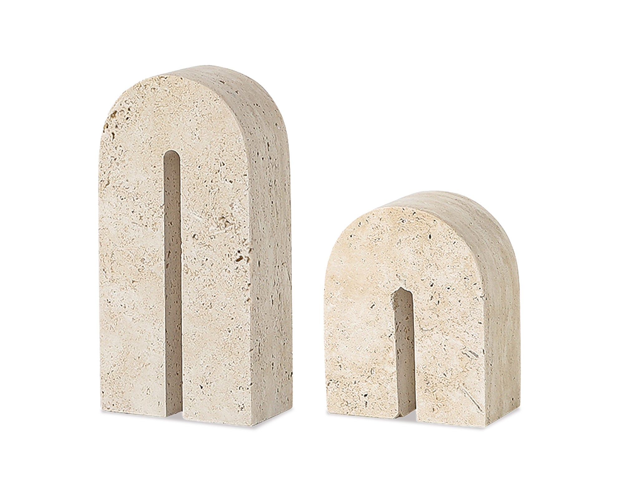 Dolmi Travertine Sculpture Large - Beige