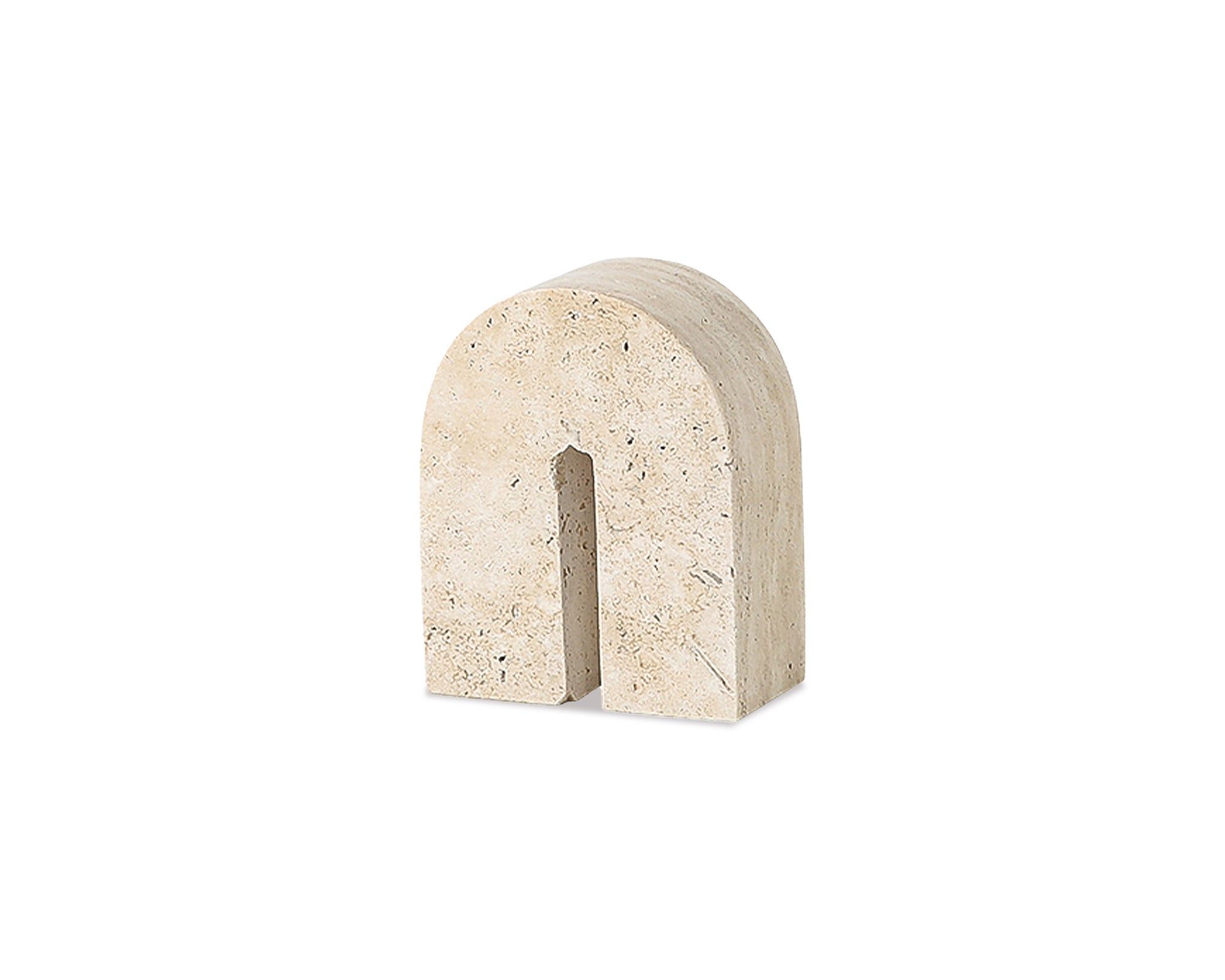 Dolmi Travertine Sculpture Small - Beige