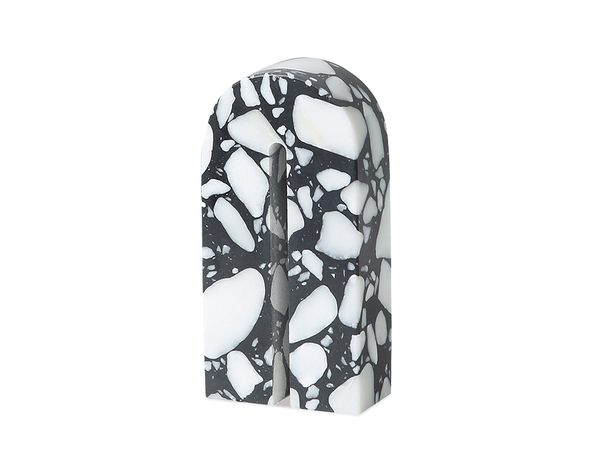 Dolmi Sculpture Large - Black and White Marble