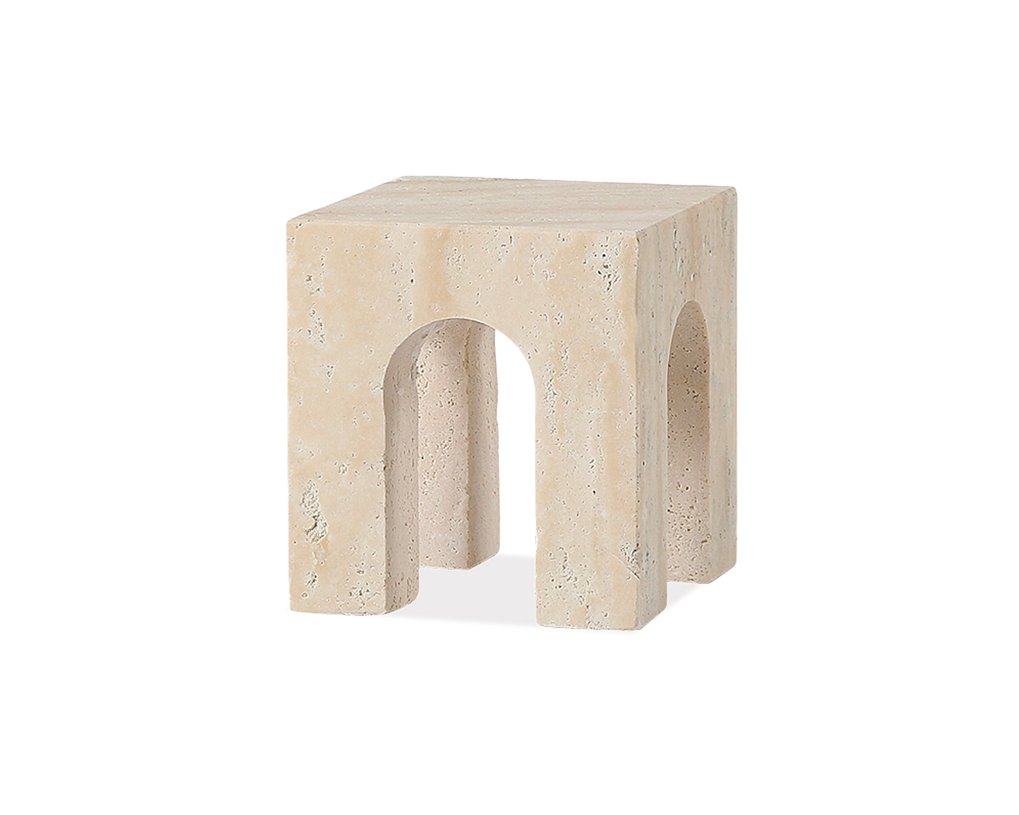Porte Travertine Sculpture Small - Beige Marble