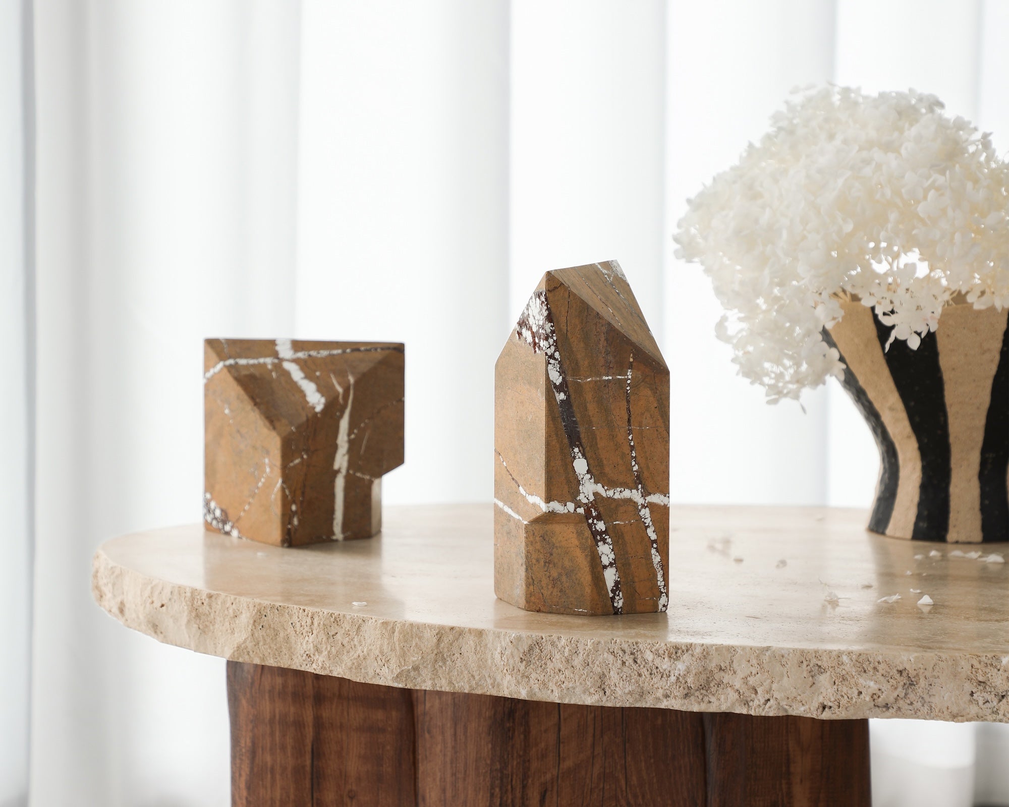 Doria Sculpture - Brown Earthy Marble