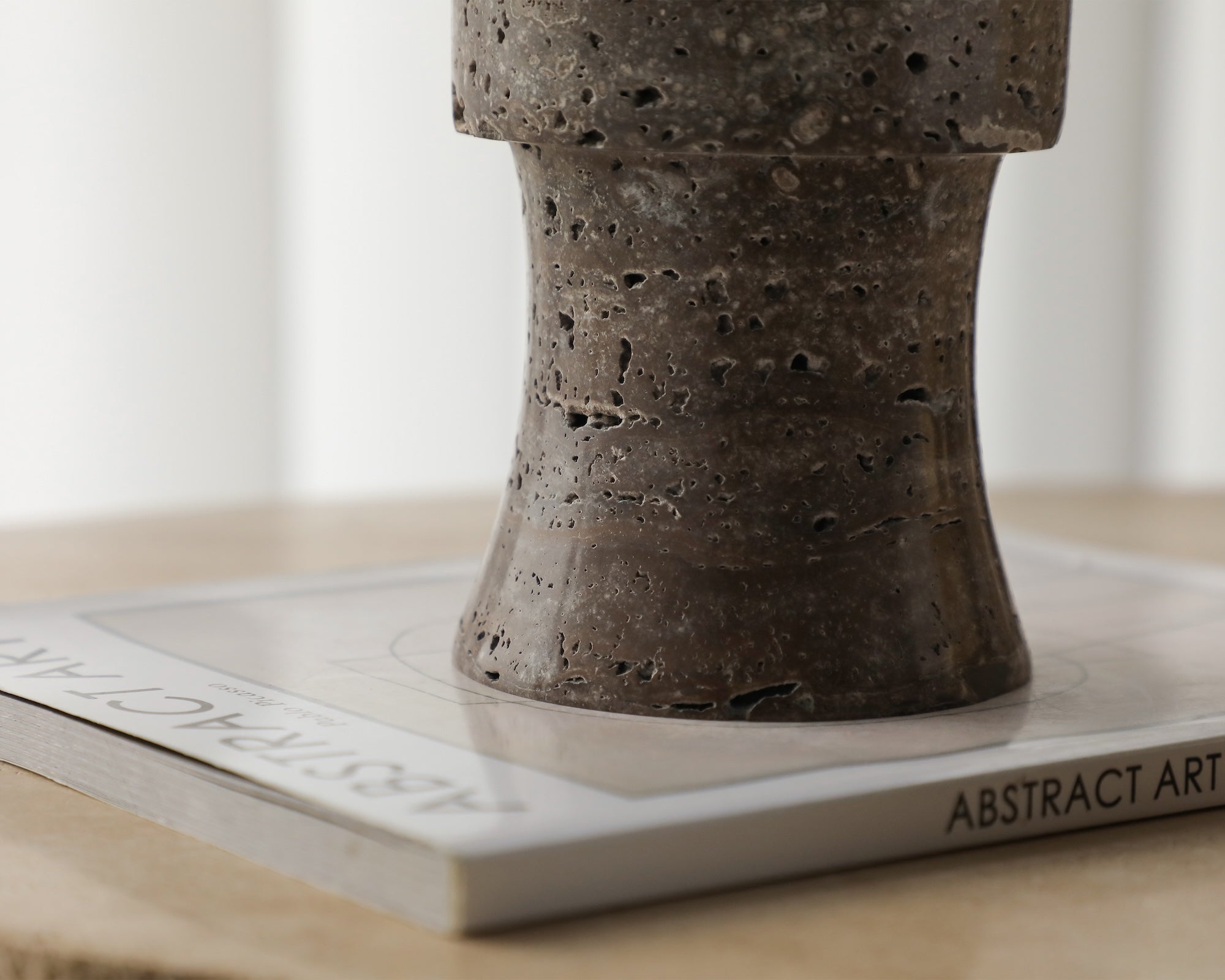 Tasso Candle Holder - Dark Brown Marble