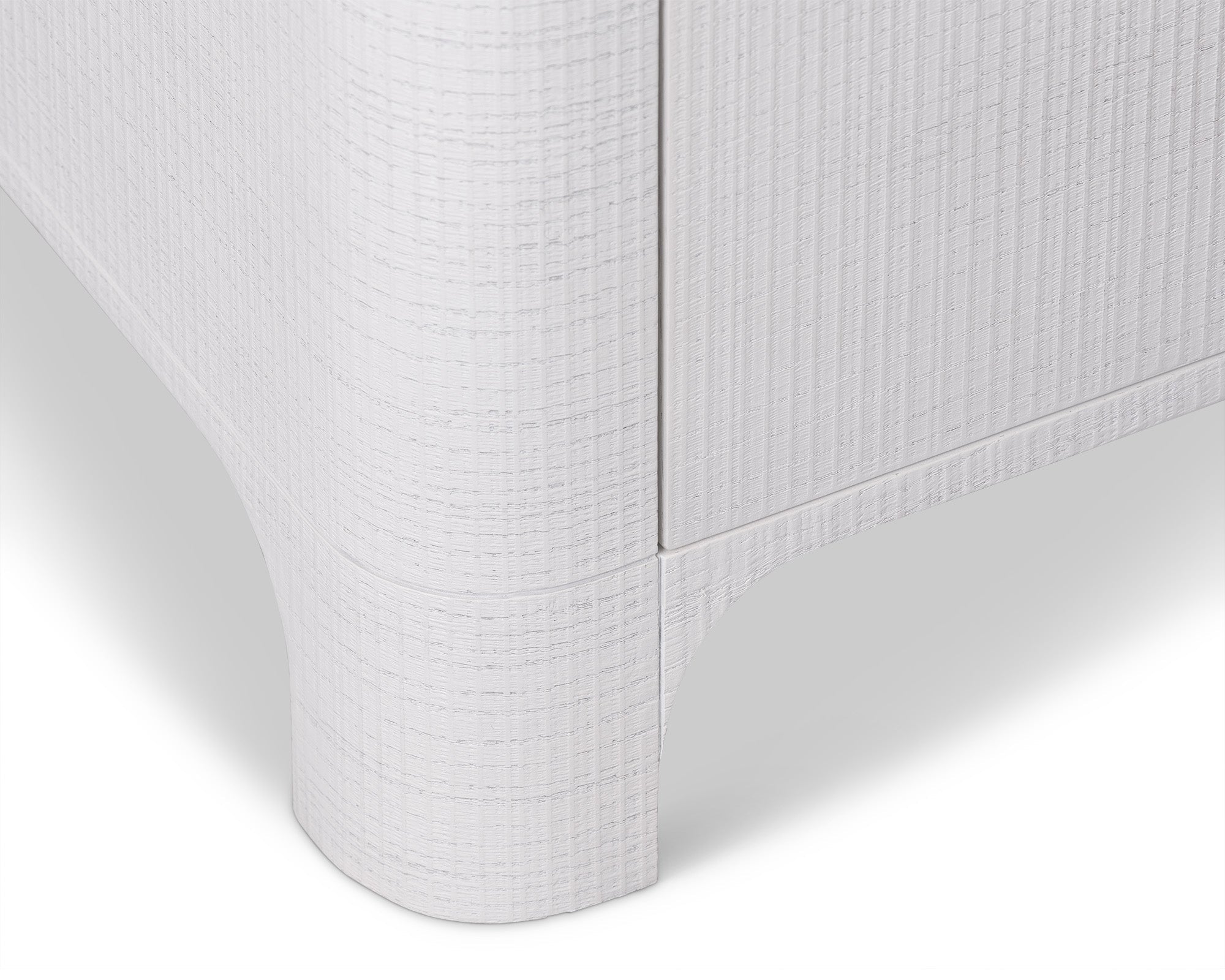 Vitros Bedside Table  -   White Saw Cut Oak and Antique Brushed Brass