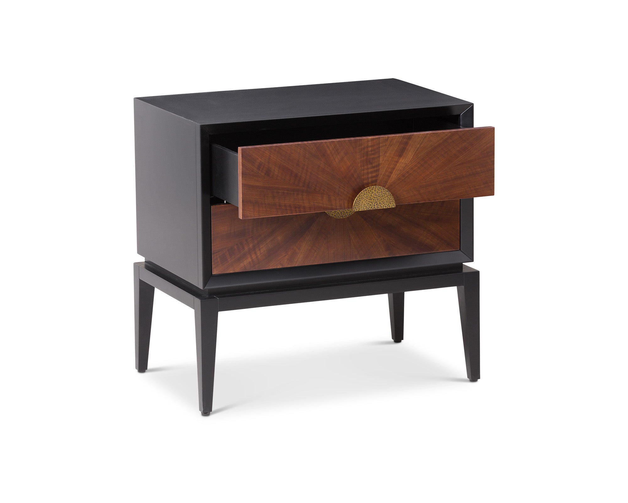 Beverly Bedside Table - Brown Wood