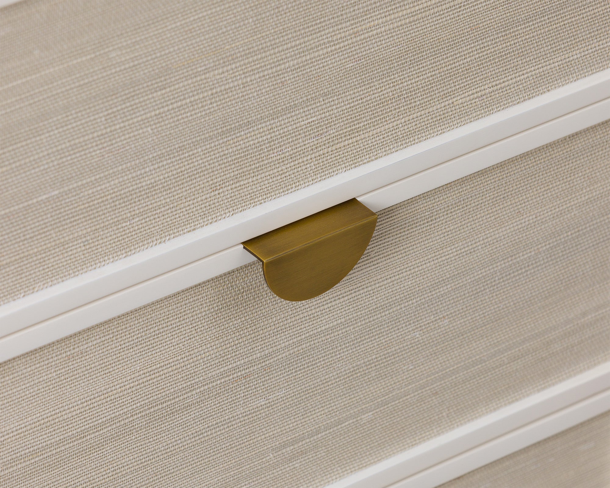 Venice Bedside Table - Cloud White and Brushed Brass