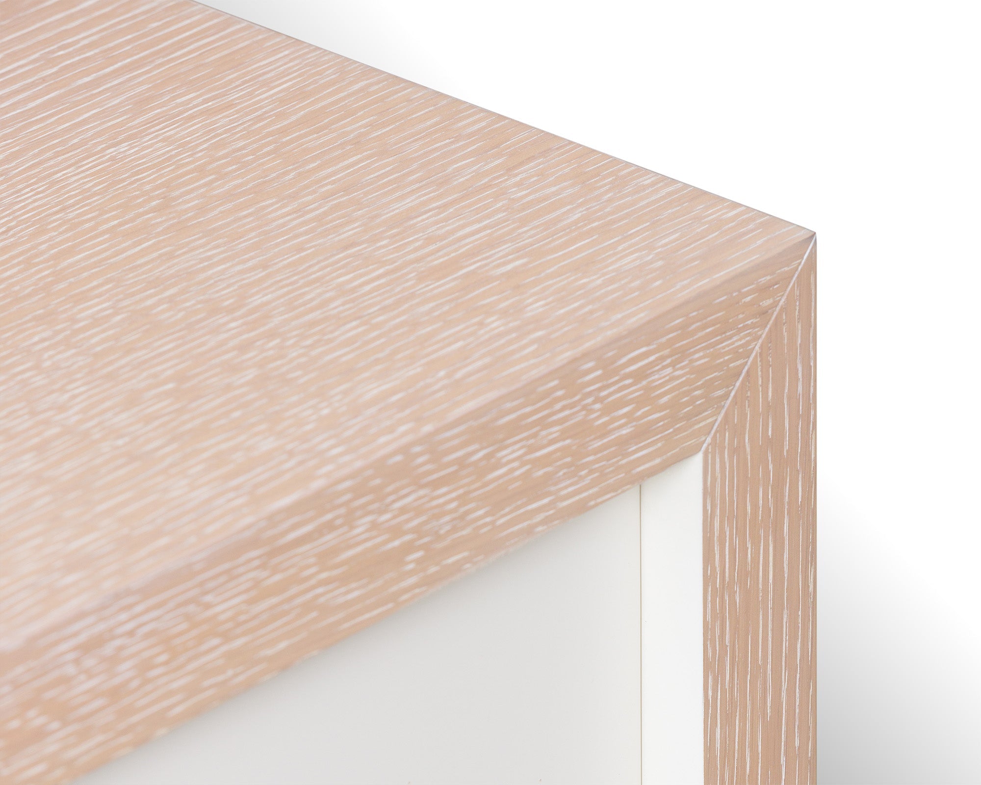 Manila Beside Table  -  Natural White Oak and Antique Brass