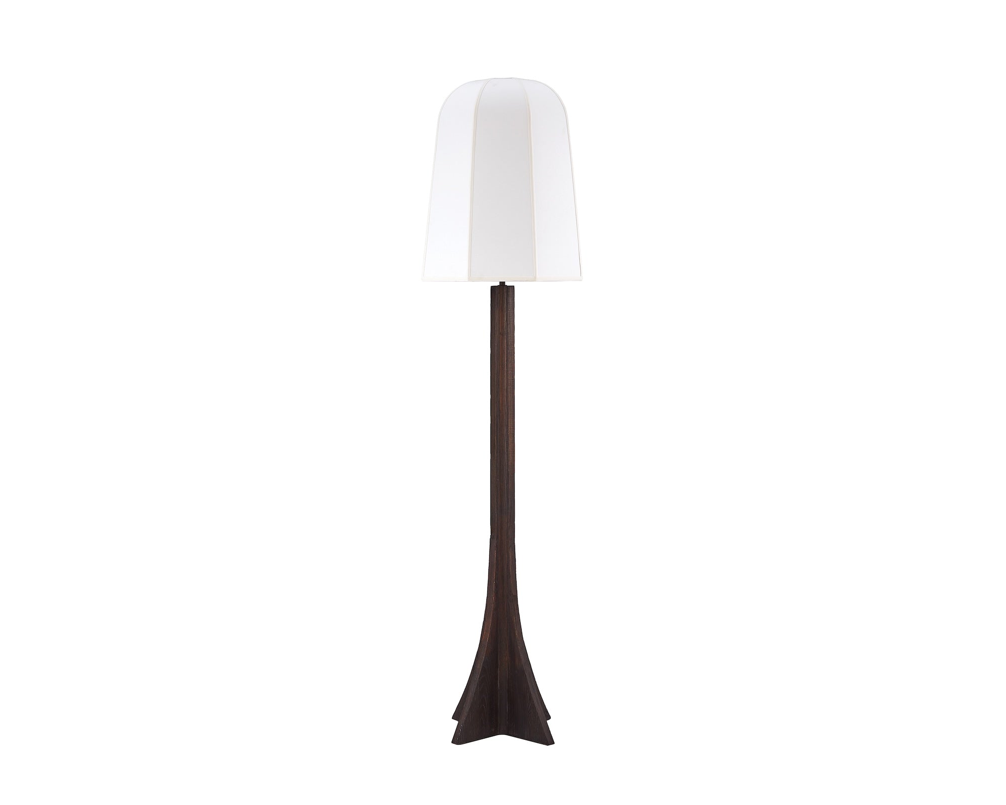 Axel Floor Lamp - Classic Brown Ash/White Linen