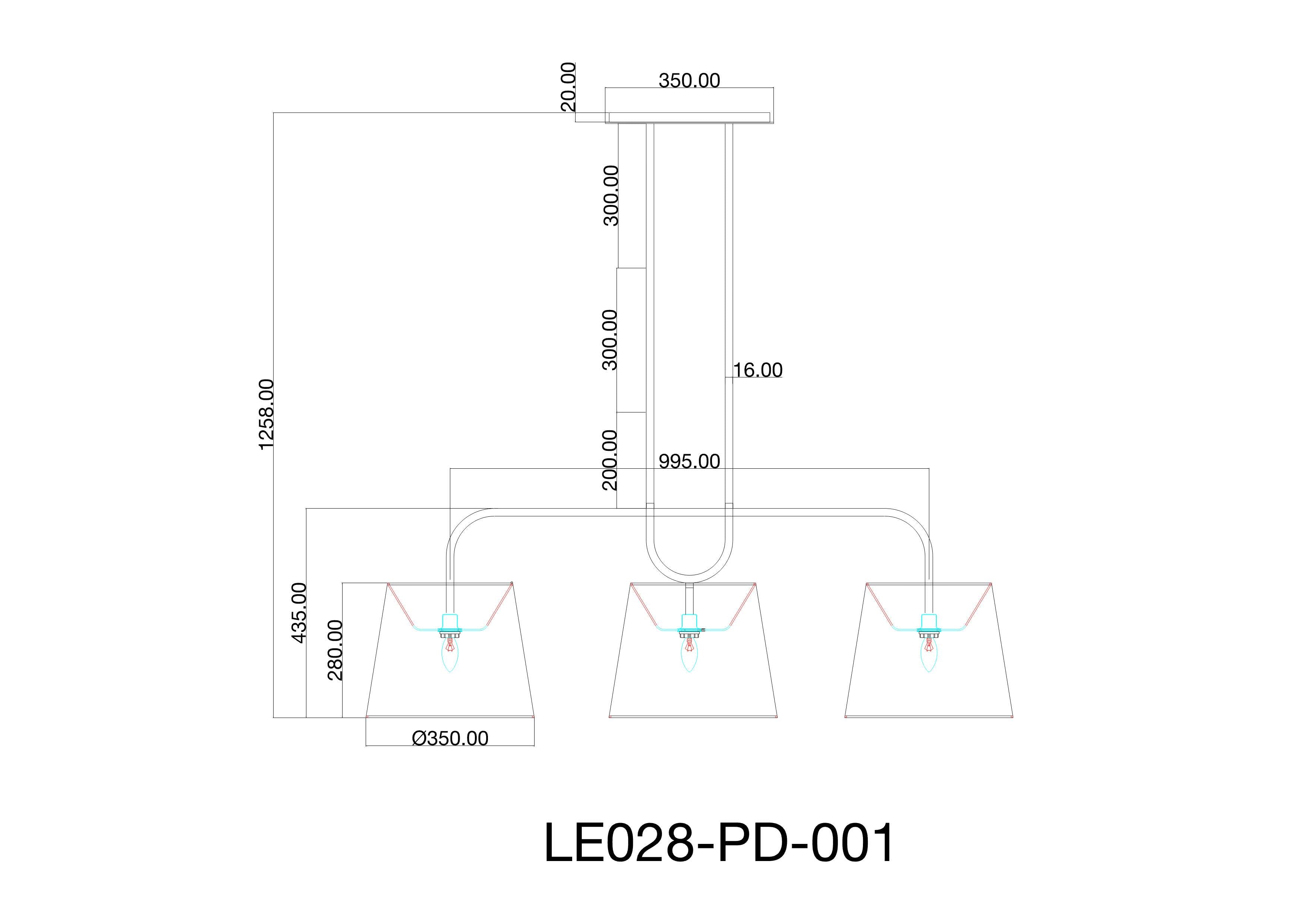 De Voir Pendant Lamp - Black Metal and White Linen