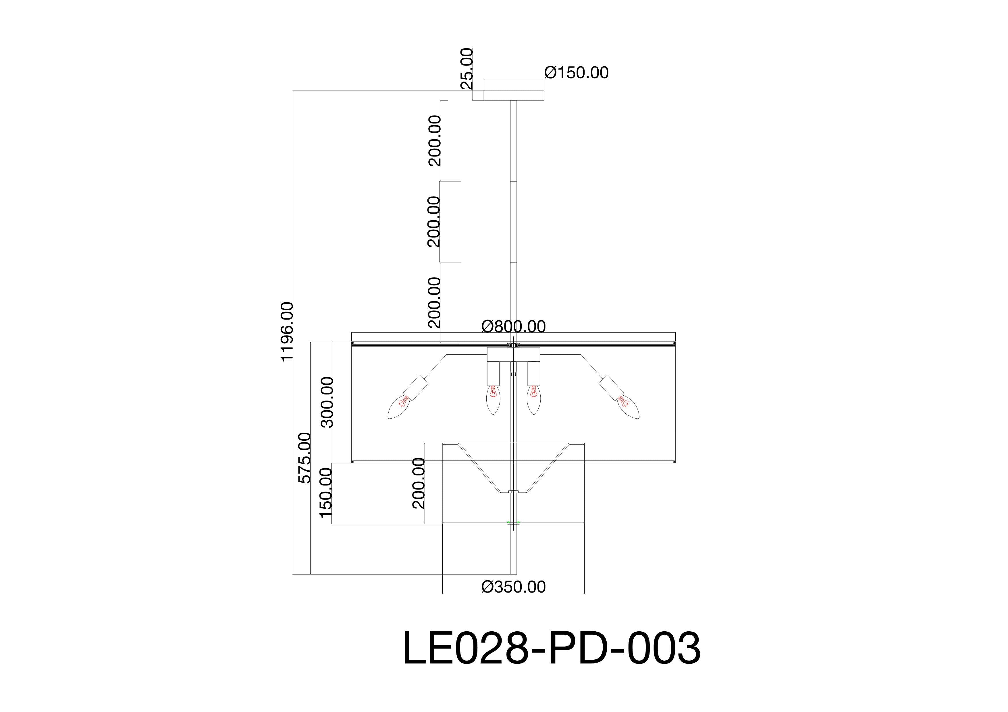Aris Pendant Lamp - Black Metal and White Linen