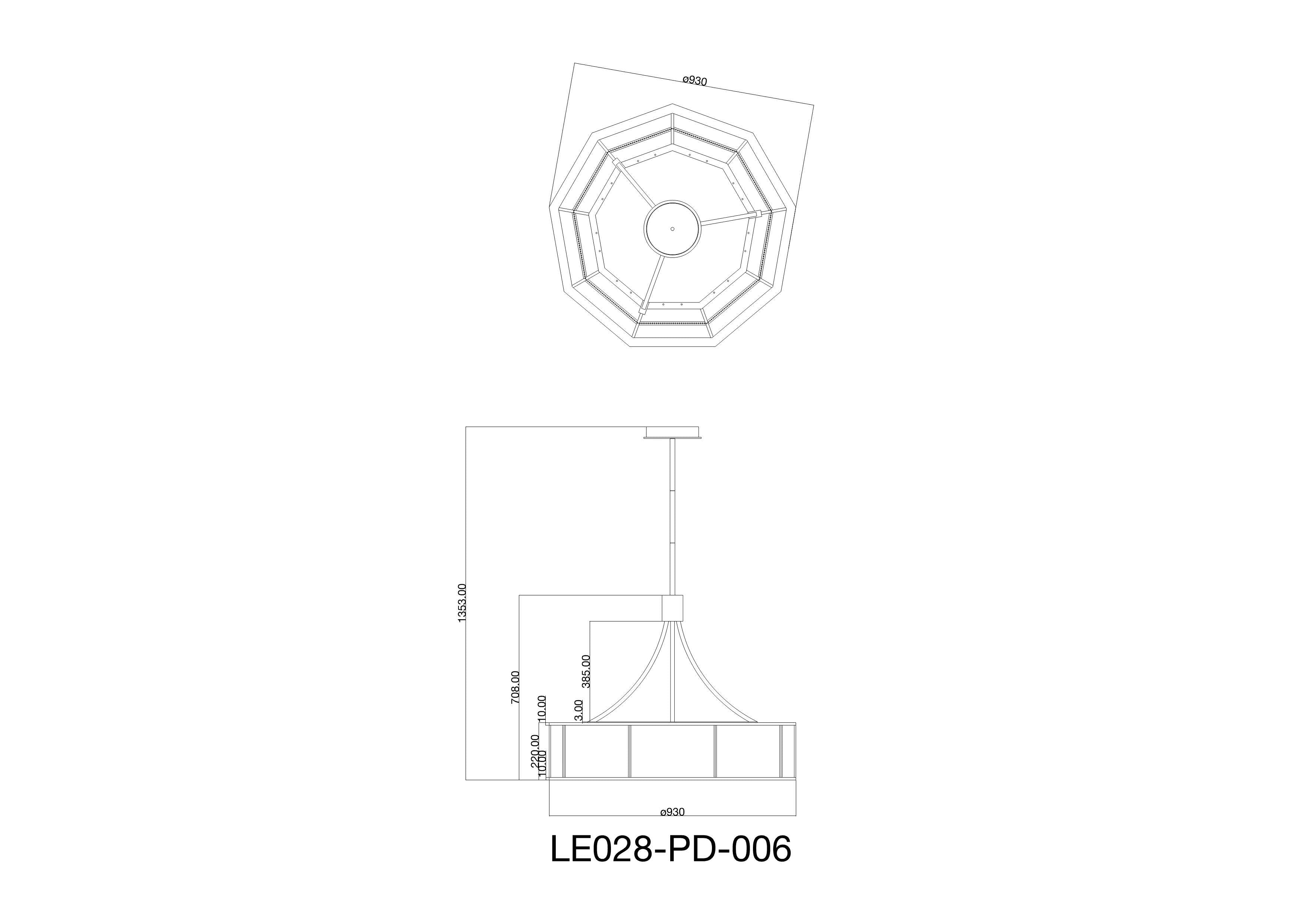 Allen Pendant Lamp - Alabaster Effect and Black Metal