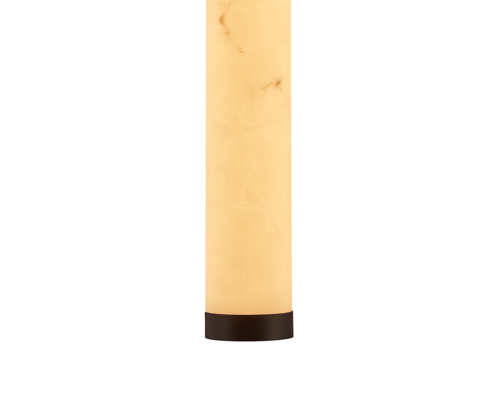 Abaco Pendant Lamp - Alabaster Effect/Black Metal