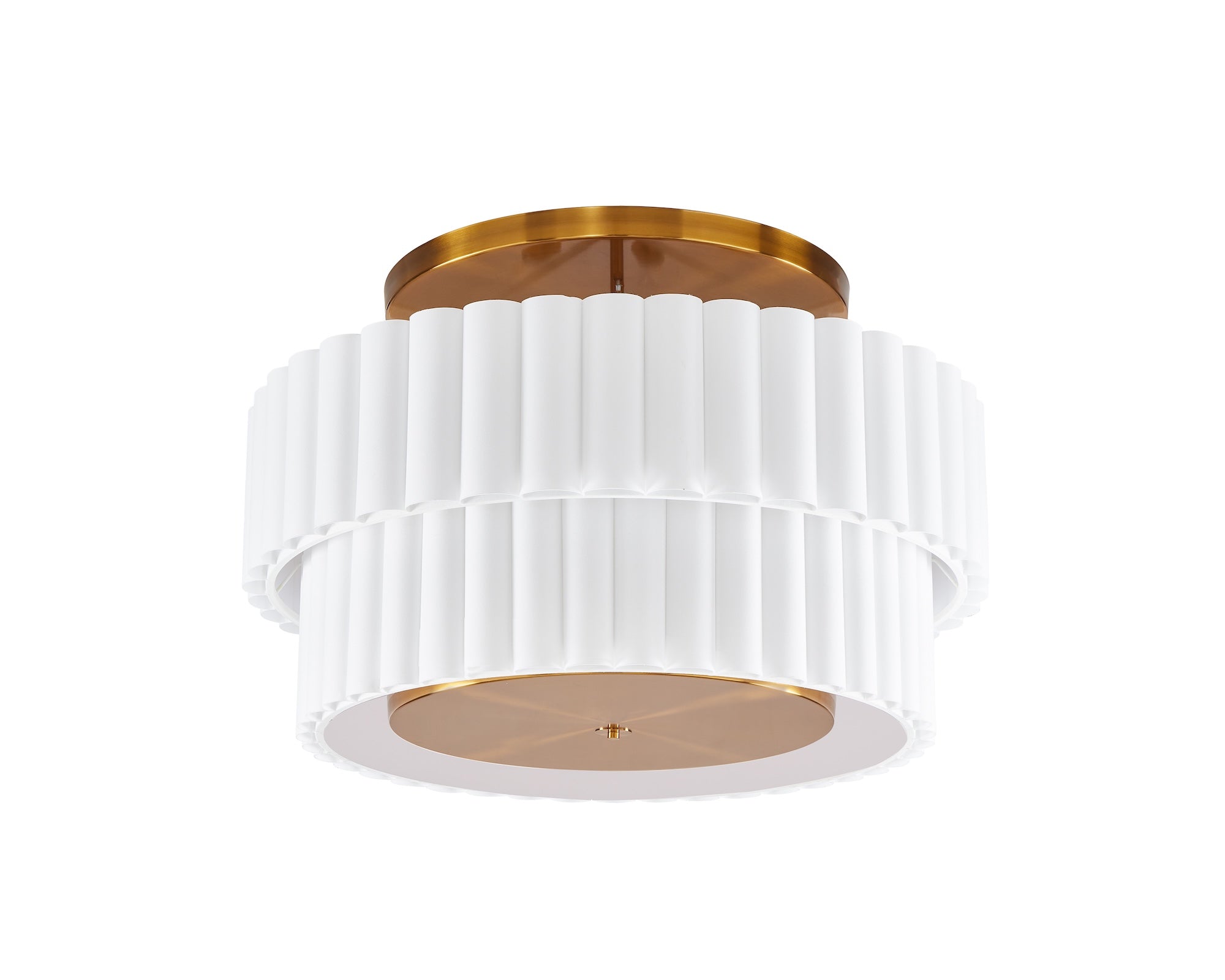 Ventus Ceiling Lamp - Antique Hairline Bronze/Off White Linen Shade