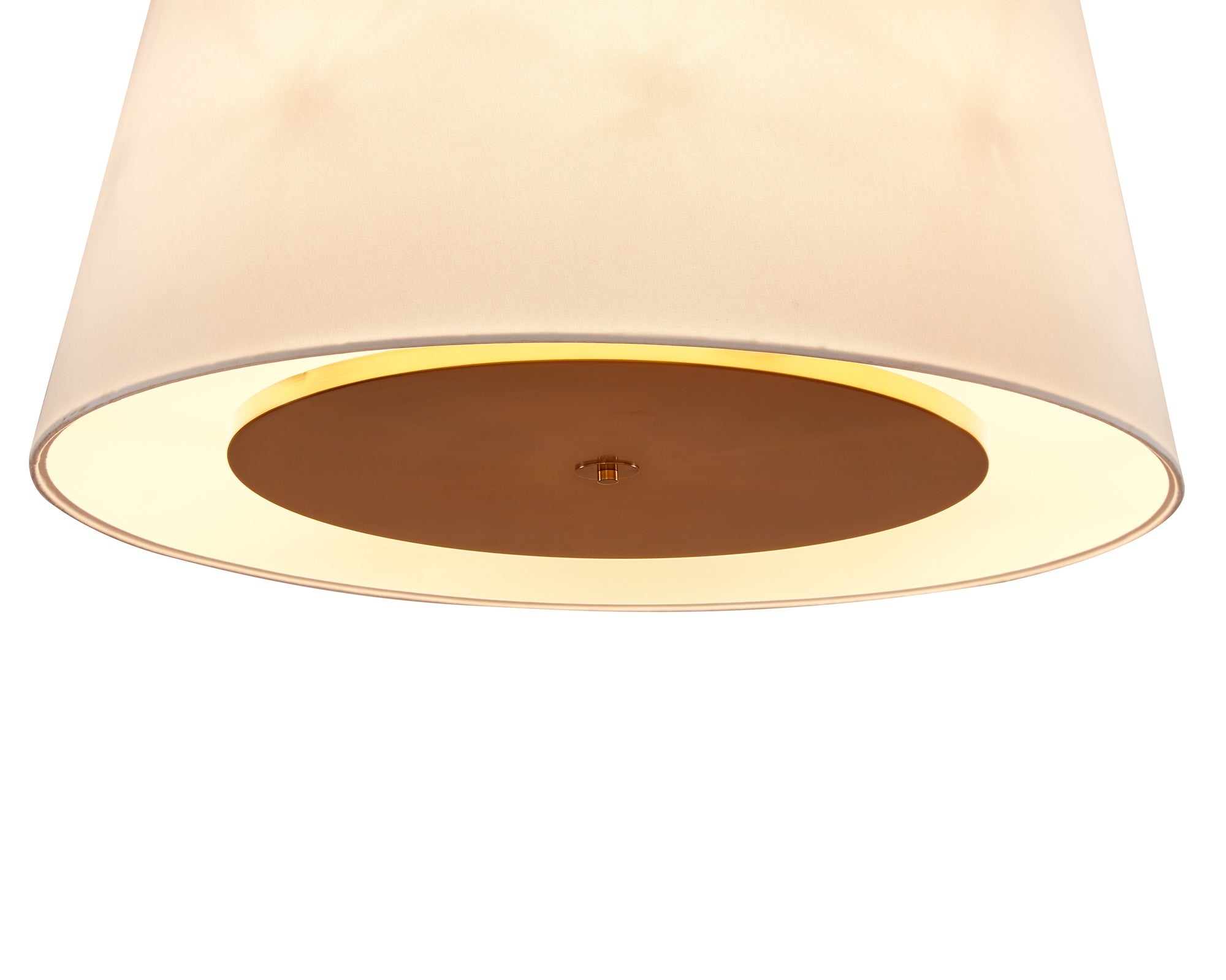 Mila Ceiling Lamp - Antique Hairline Bronze/Off White Linen Shade