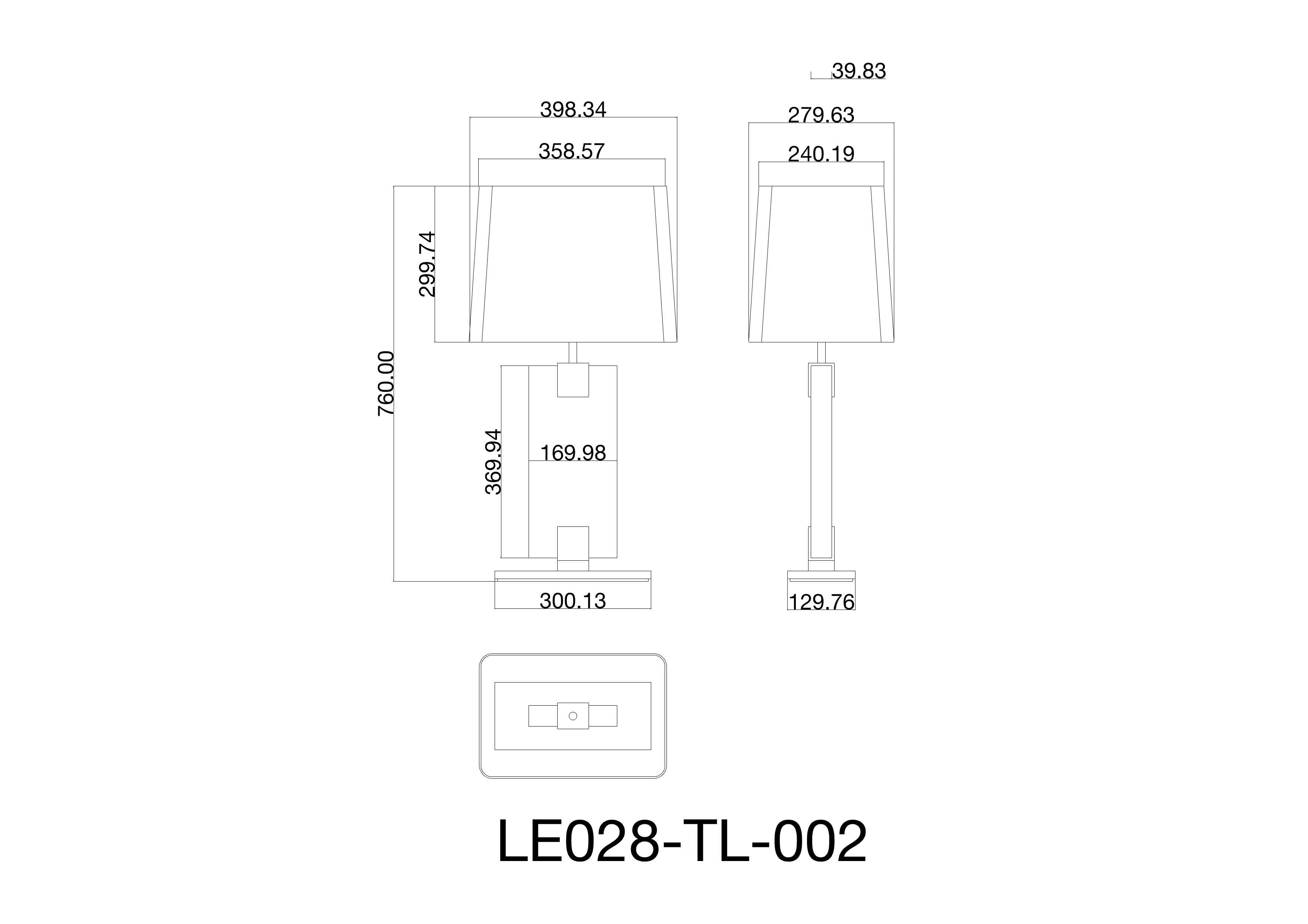 Madison Table Lamp - Travertine and Off White Linen