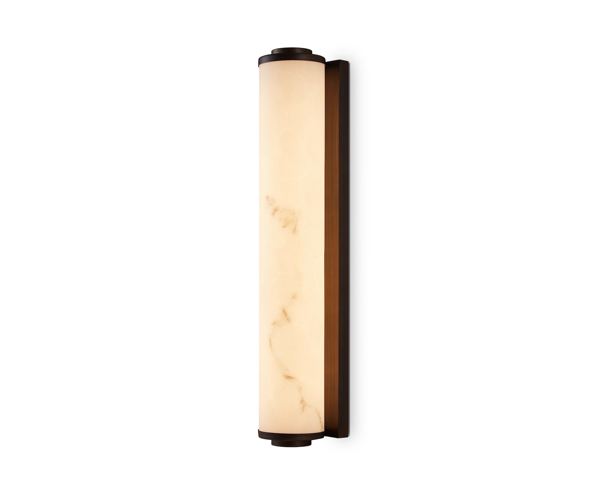 Fento IP44 (Large) Wall Lamp - Antique Bronze and Alabaster Effect