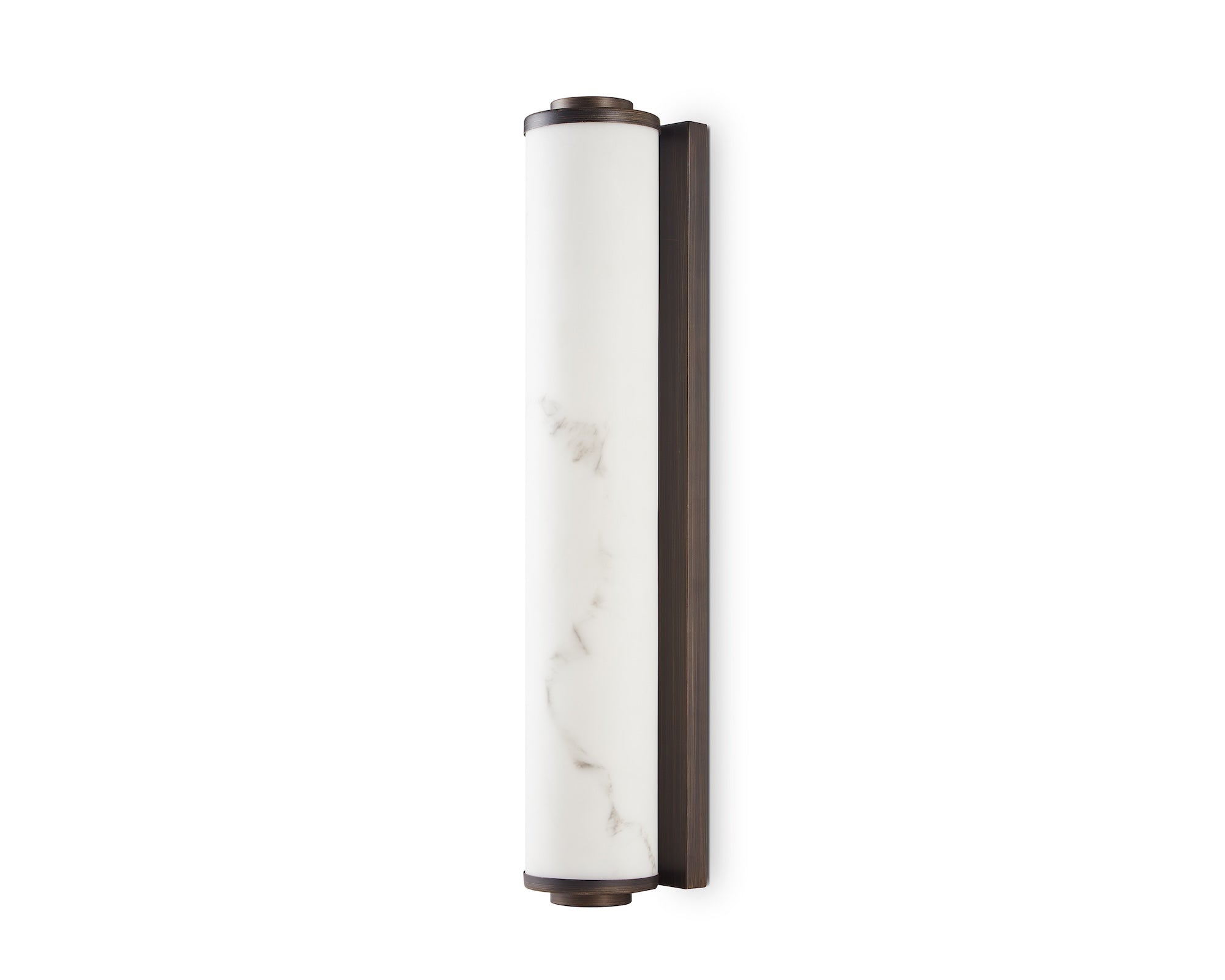 Fento IP44 (Large) Wall Lamp - Antique Bronze and Alabaster Effect