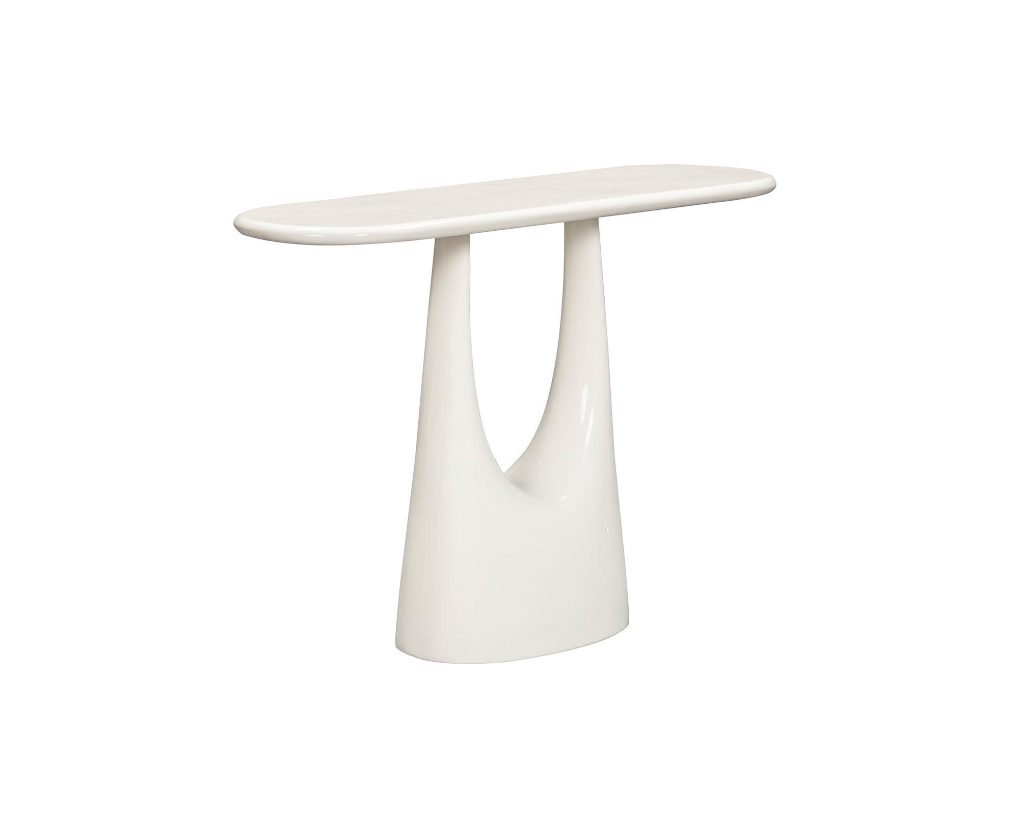 Combe Console Table - Ivory High Gloss