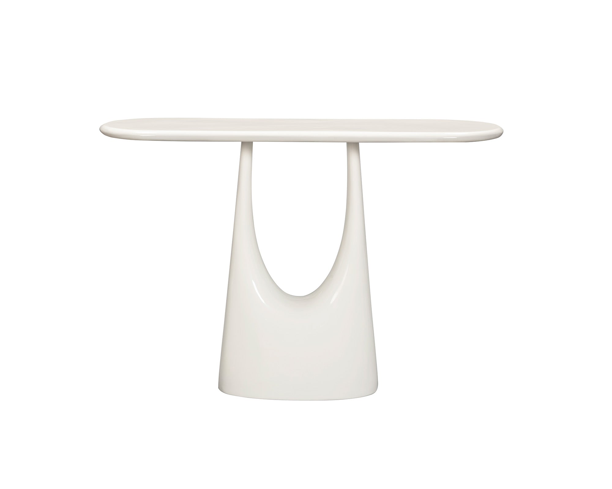 Combe Console Table - Ivory High Gloss