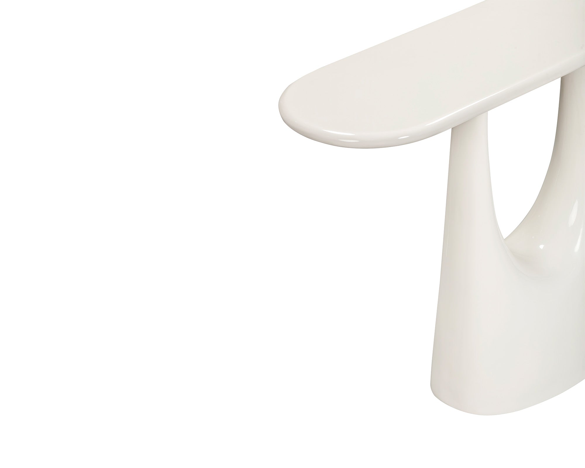 Combe Console Table - Ivory High Gloss