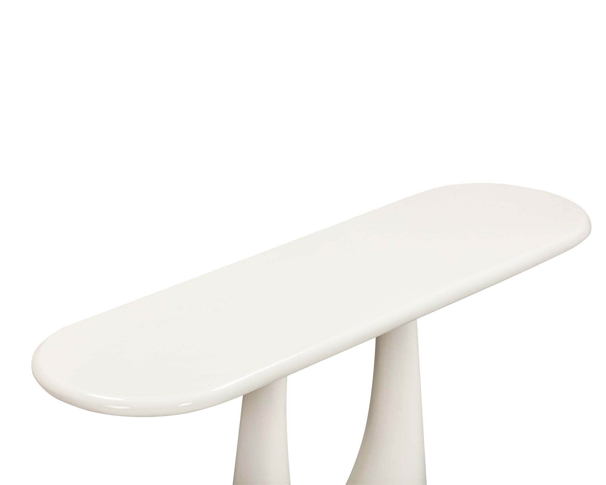 Combe Console Table - Ivory High Gloss