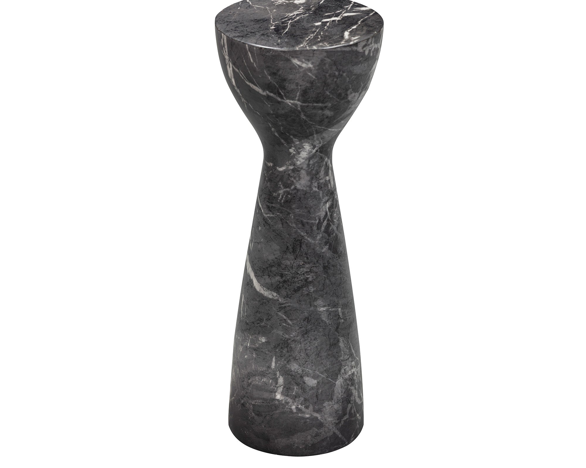 Akali Side Table Small - Marquina Black Marble Effect