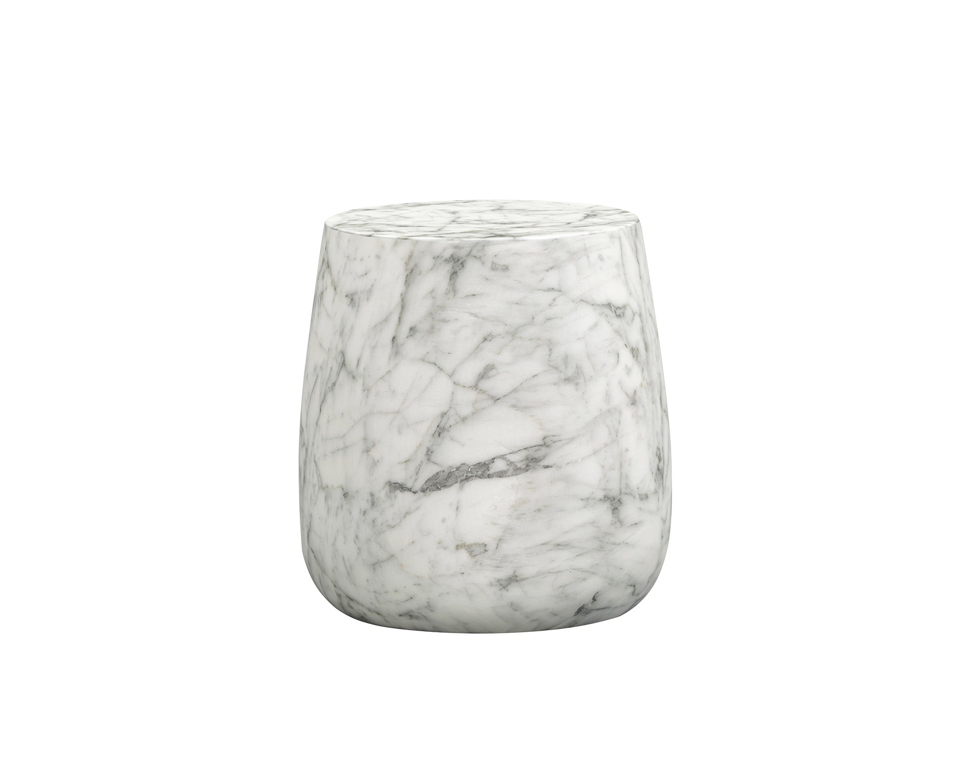 Bongo Side Table - Carrara White Marble