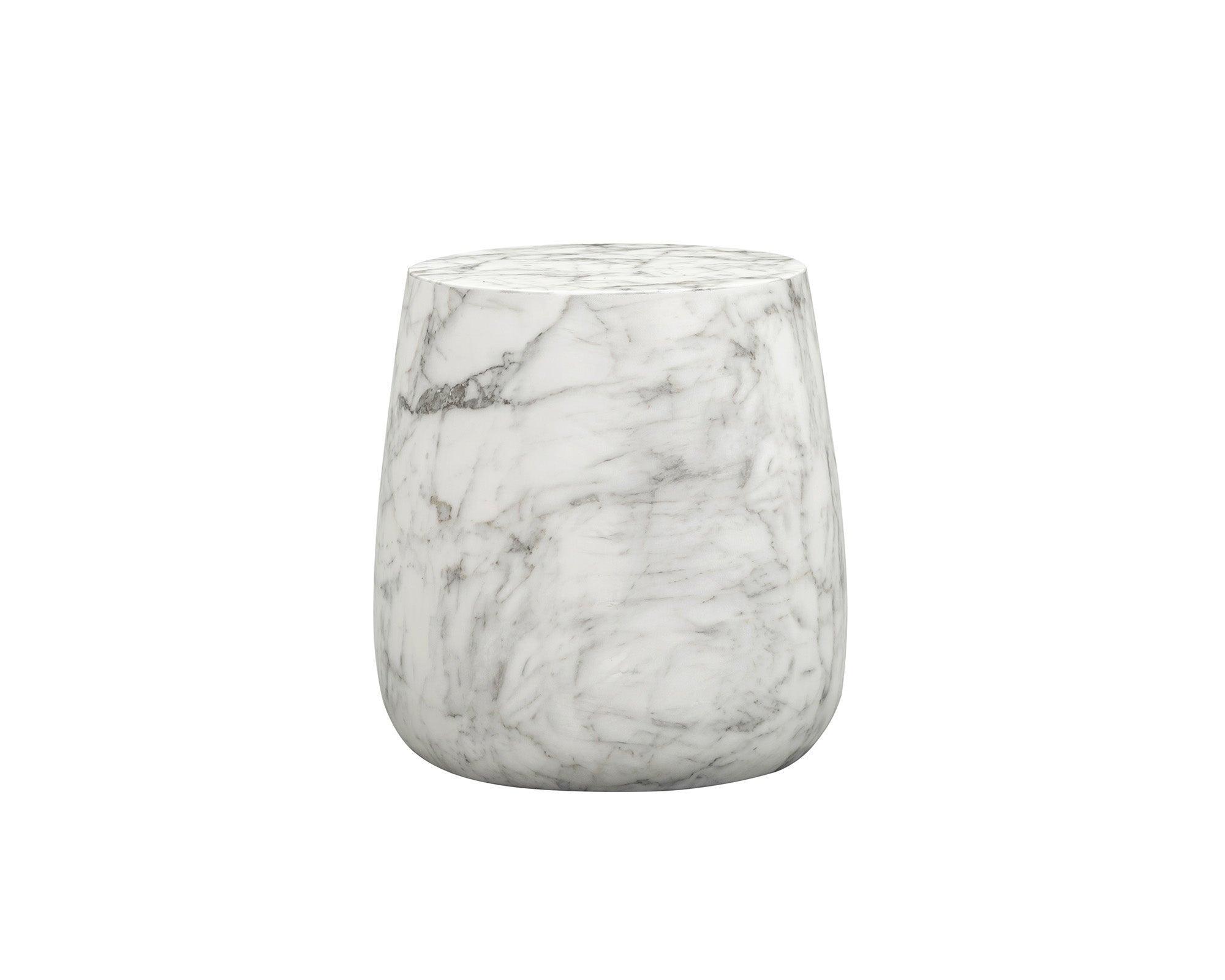 Bongo Side Table - Carrara White Marble