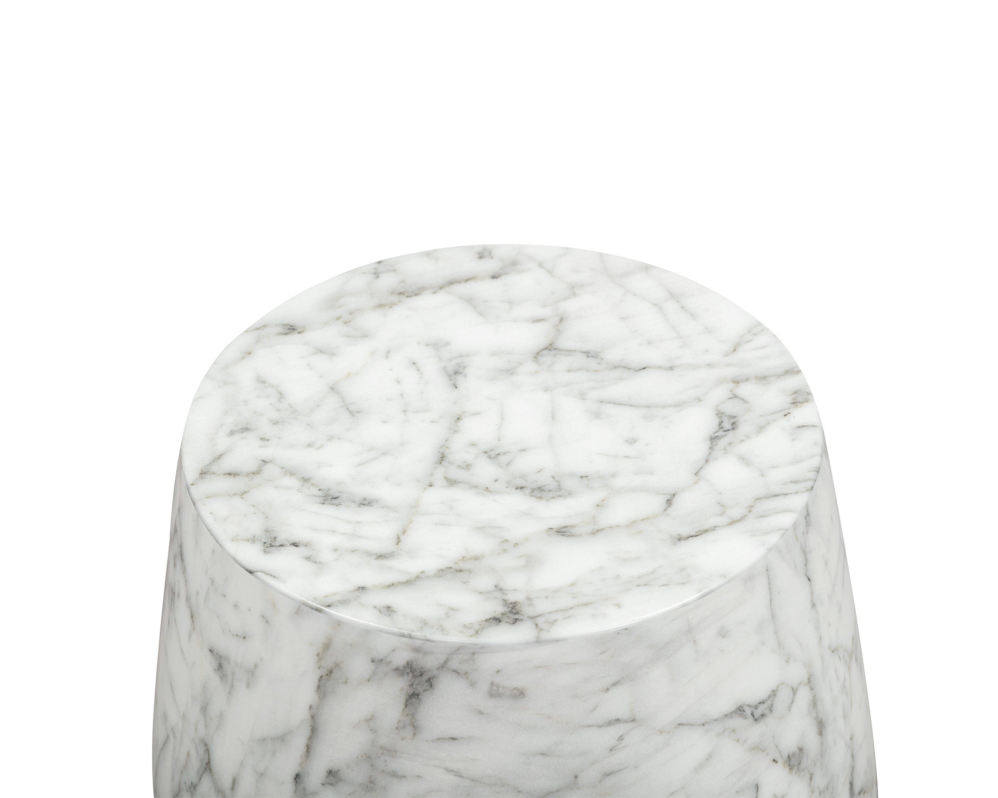Bongo Side Table - Carrara White Marble