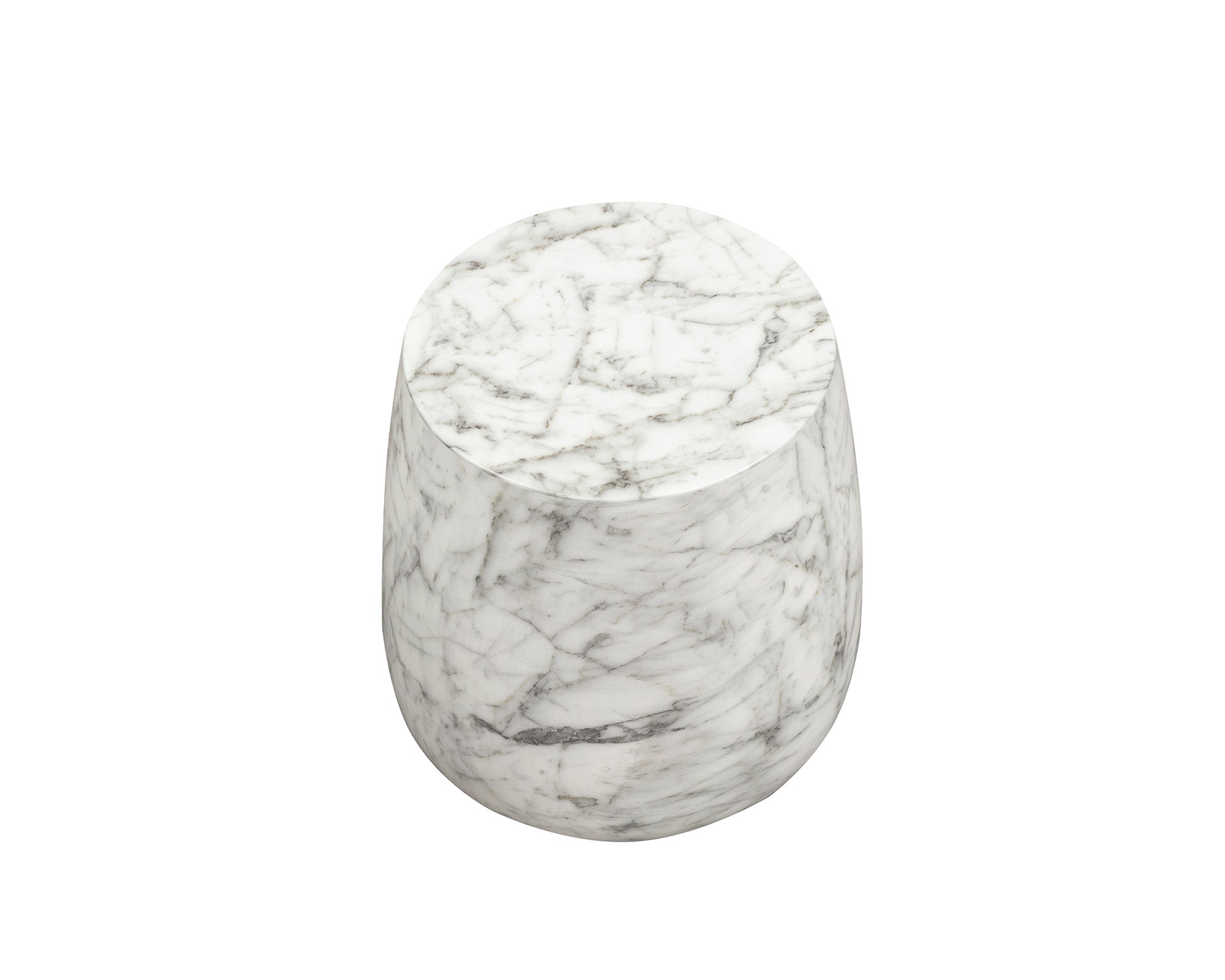Bongo Side Table - Carrara White Marble