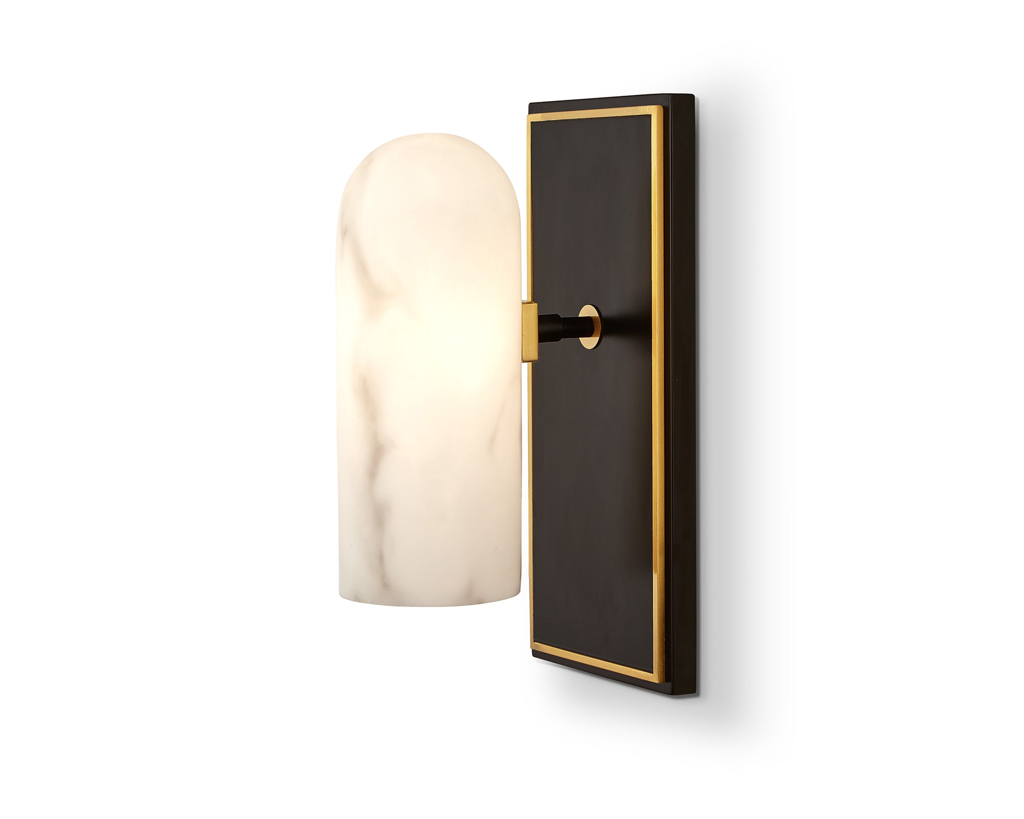 Amatti Wall Light - Alabaster, Black, Brass