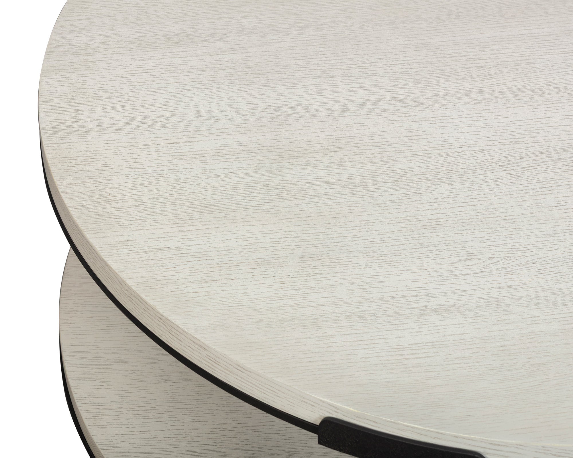 Alcana Coffee Table - Cloud Stained Oak and Black Textured Metal