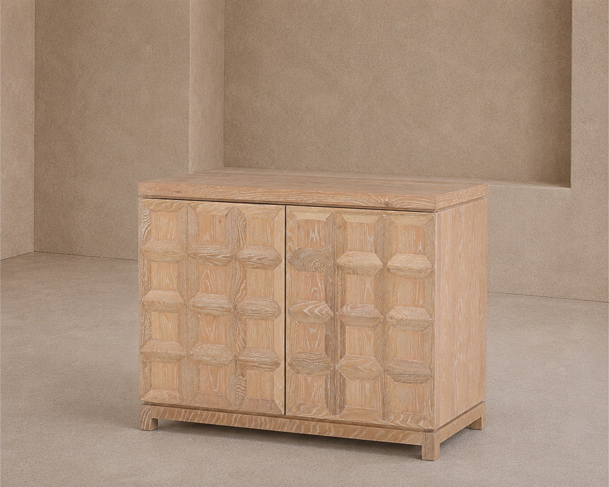 Llauna 2 Door Sideboard - Brushed Light Beige Oak