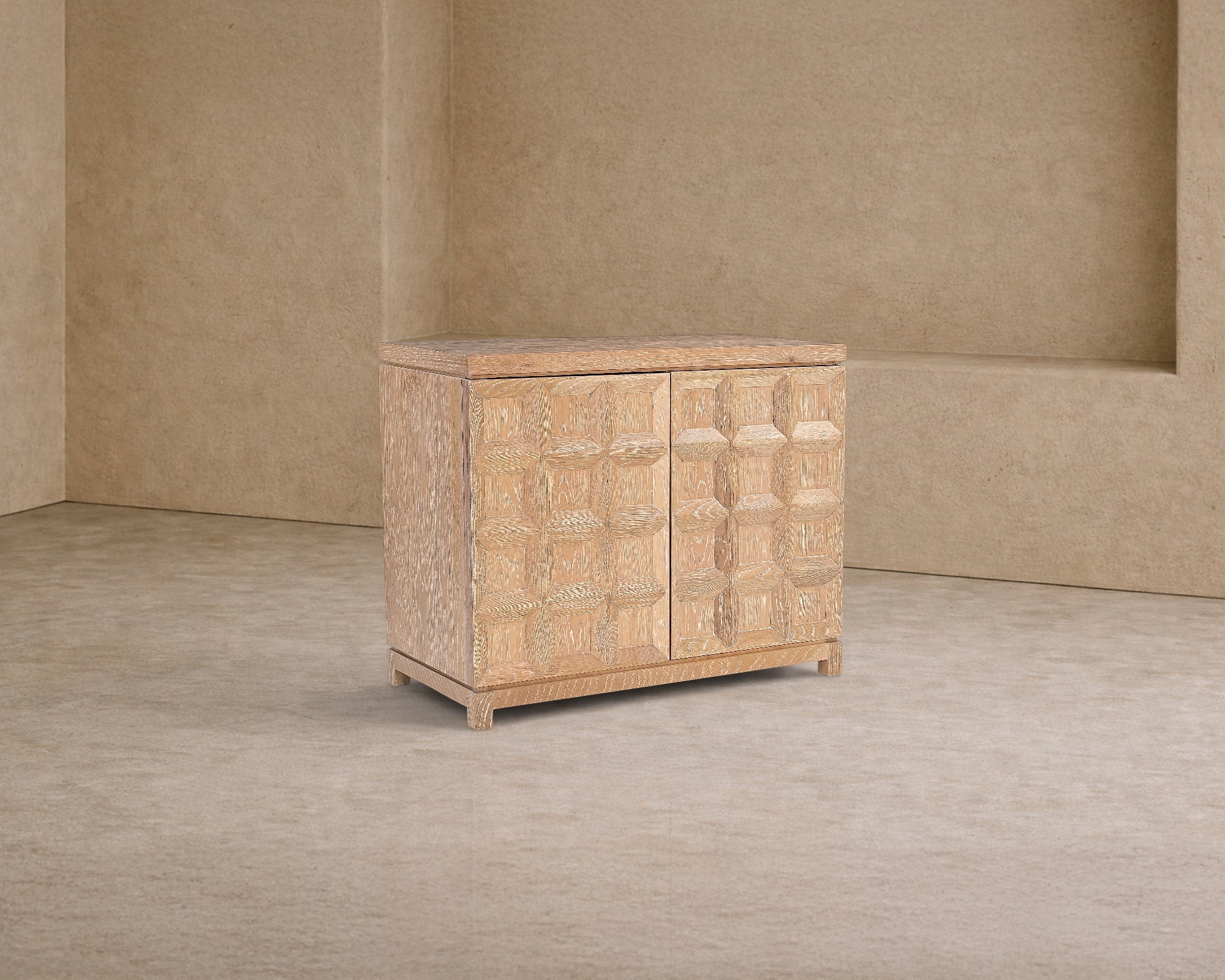 Llauna 2 Door Sideboard - Brushed Light Beige Oak
