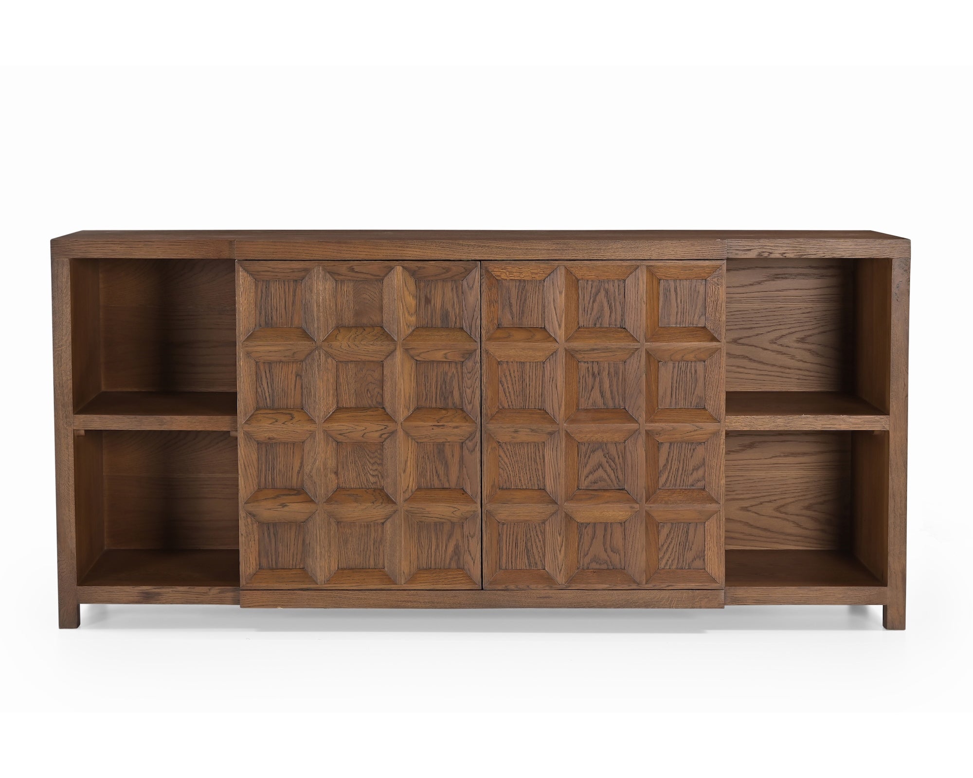 Llauna 4 Door Sideboard - Brushed Mid-brown Oak