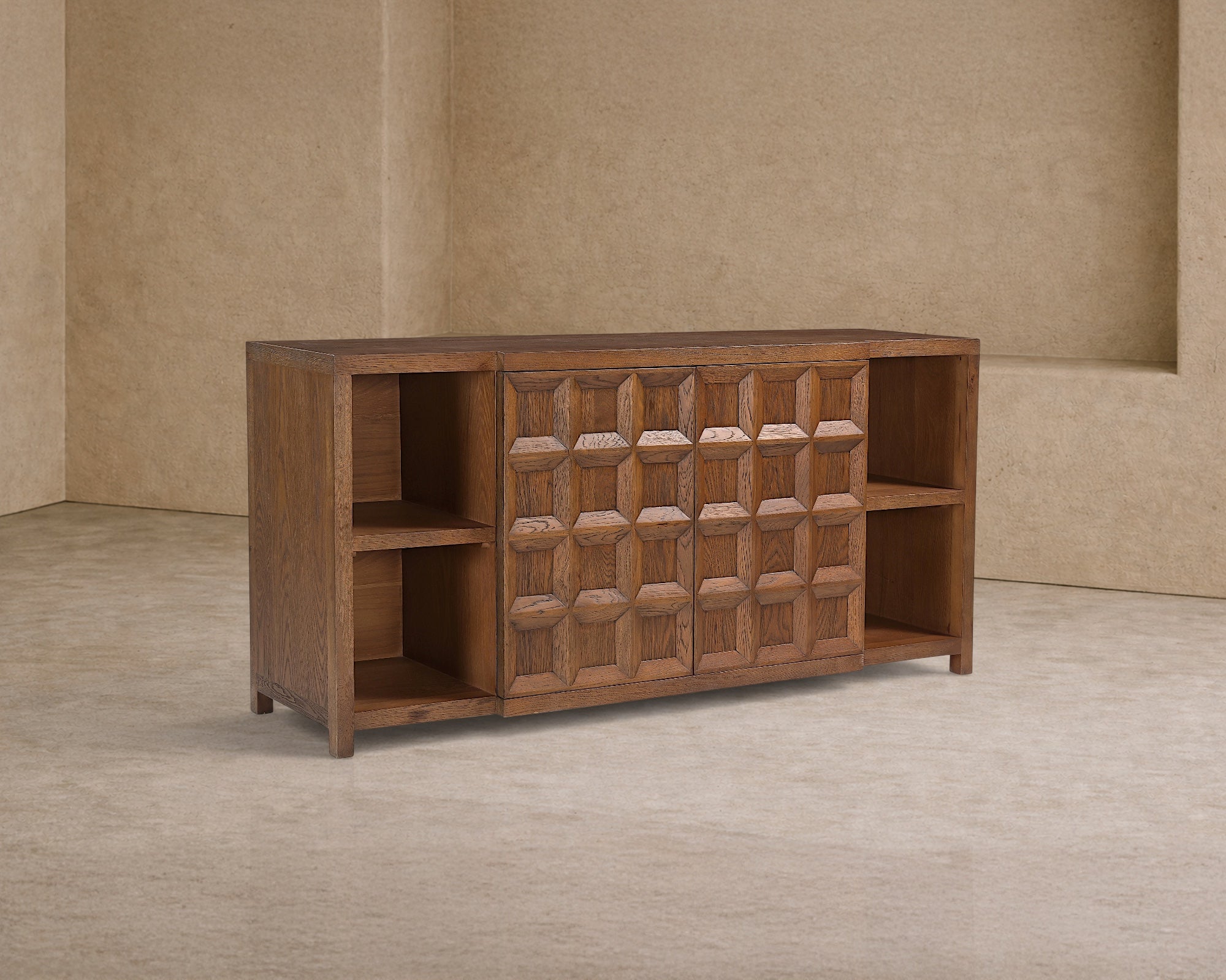 Llauna 4 Door Sideboard - Brushed Mid Brown Oak
