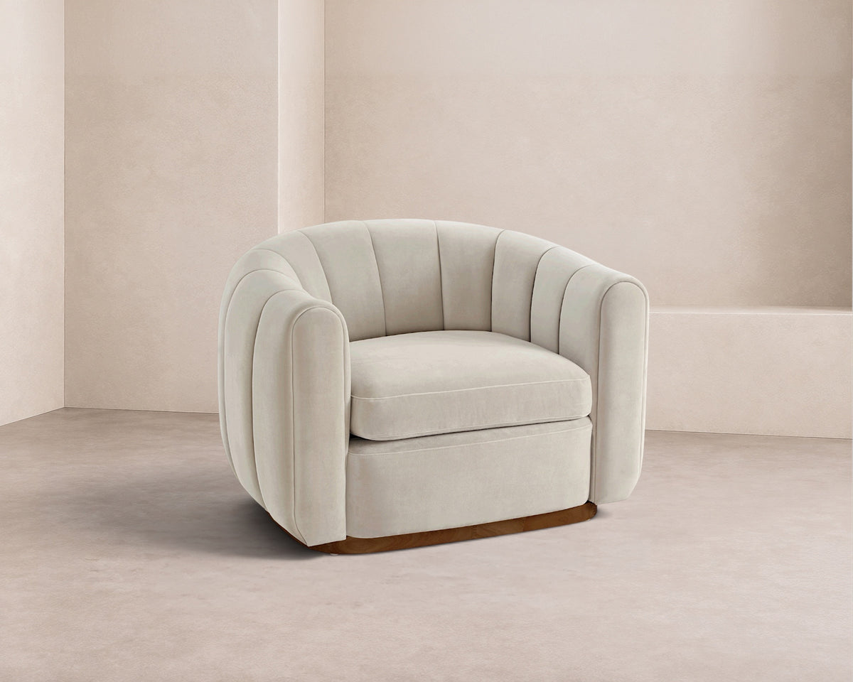 Arles Occasional Chair - Melbourne Stone & Walnut