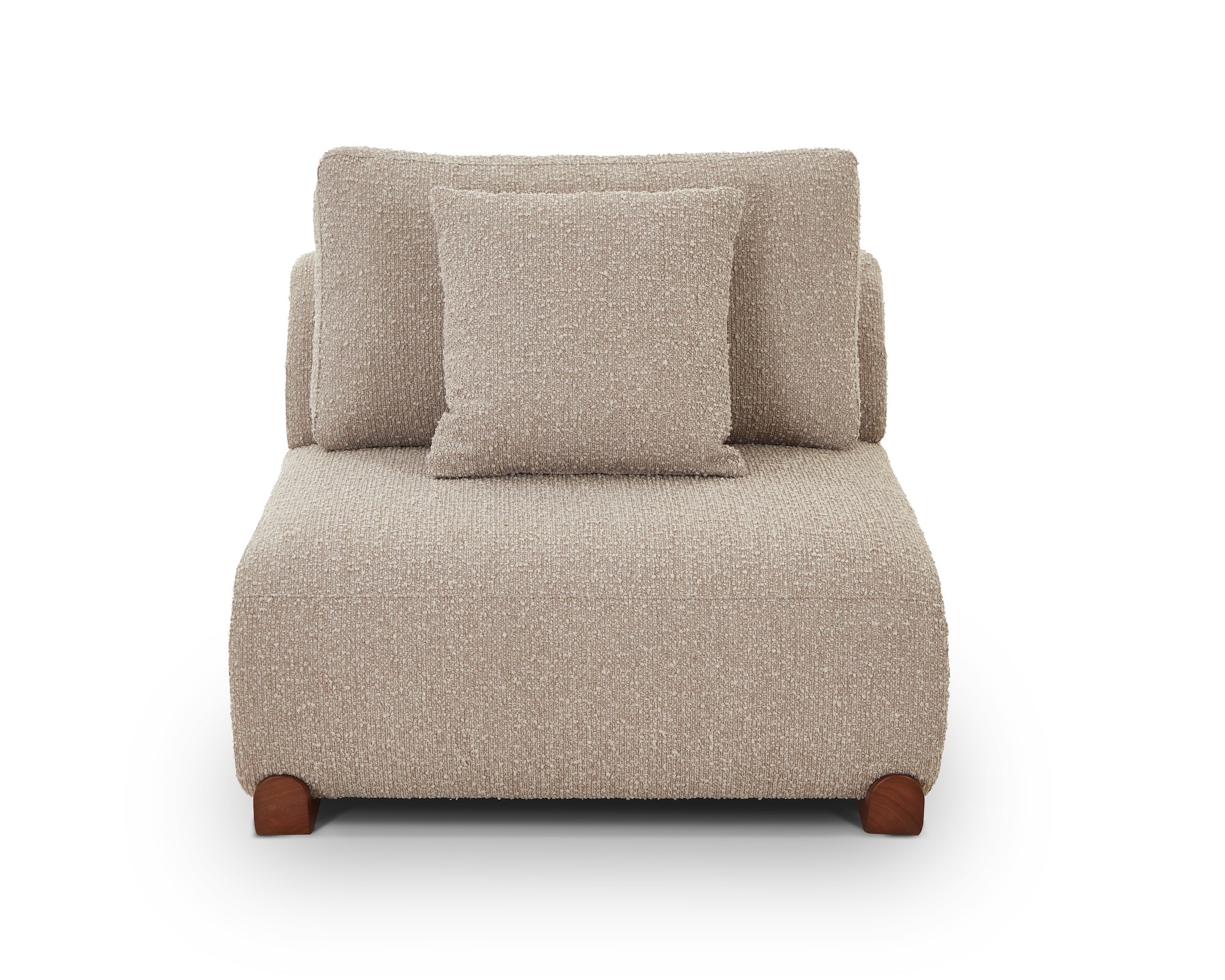 Cotto Modular Sofa Middle One Seater - Amalfy Taupe & Middle Brown
