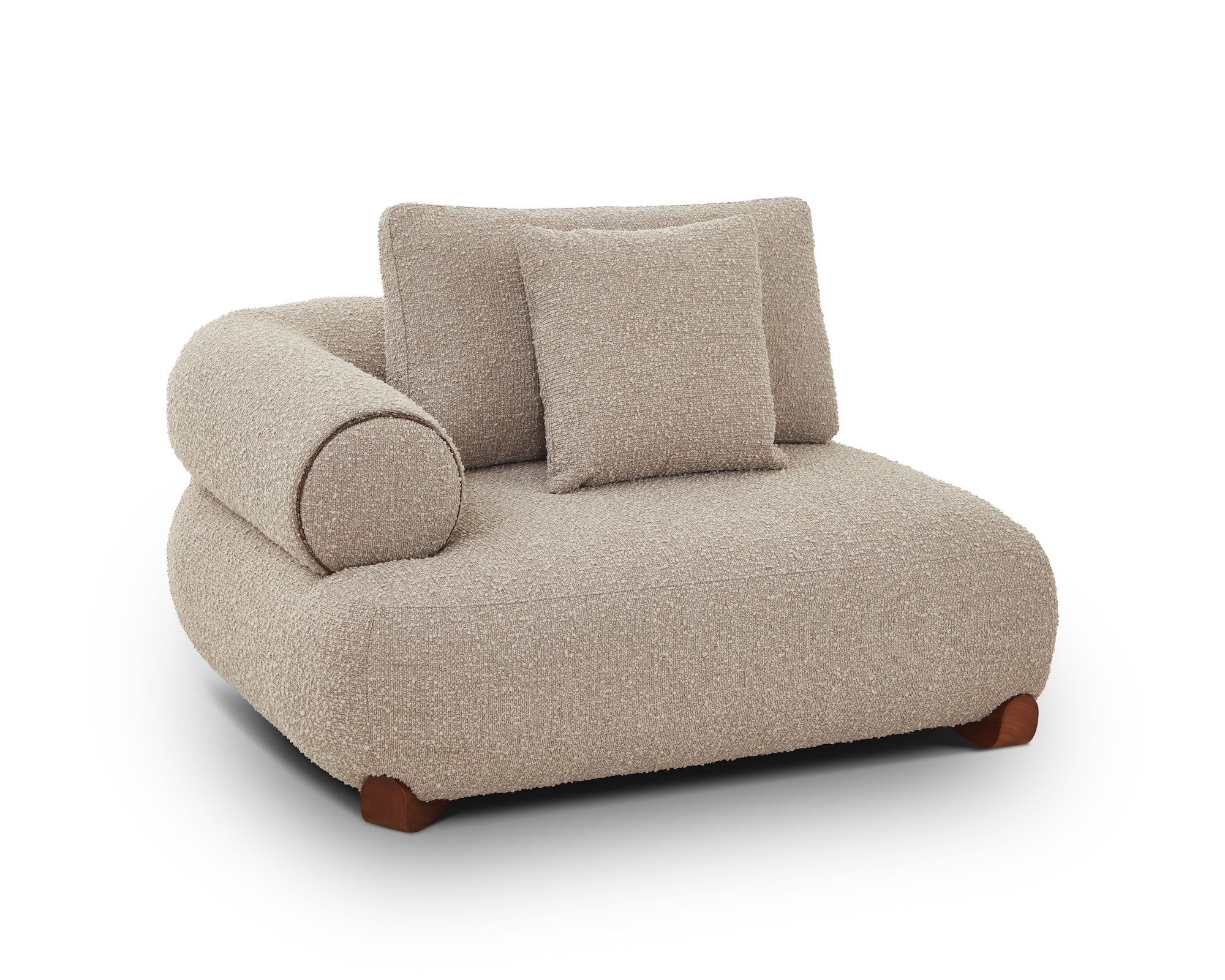 Cotto Modular Sofa Right - Amalfy Taupe & Middle Brown